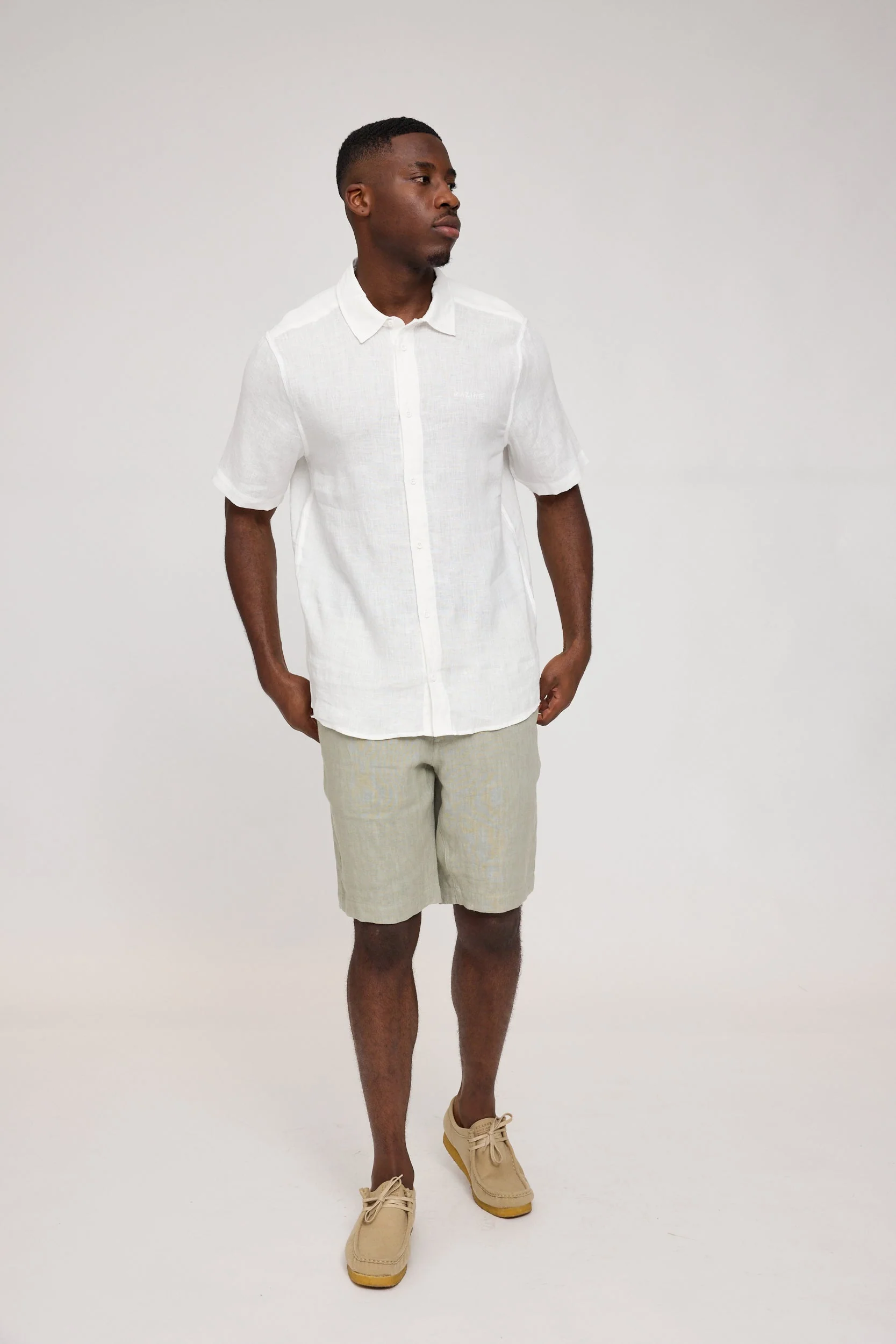 Shortsleeve Linen Shirt - Image 35