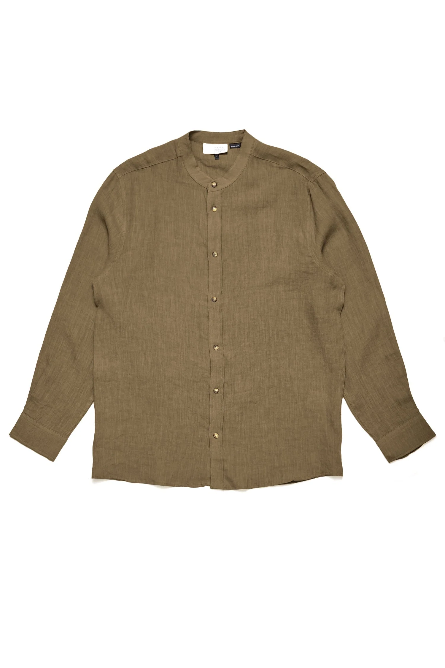 Stand Collar Linen Shirt - Image 18