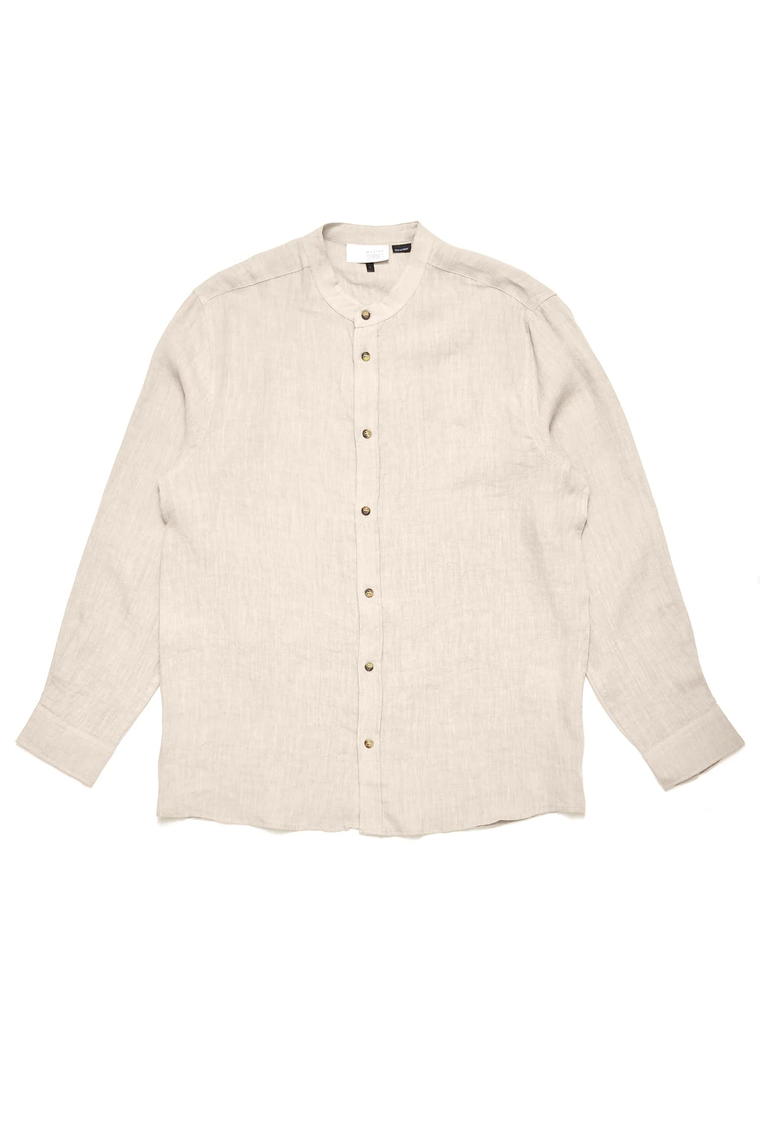 Stand Collar Linen Shirt - Image 24