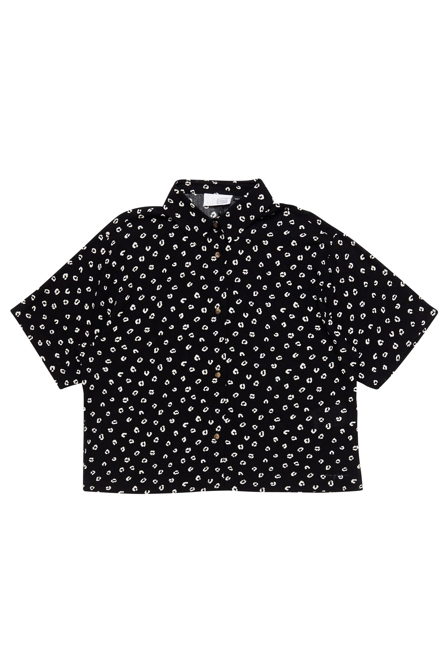 Printed Crinkle Short Sleeve Shirt - Image 17