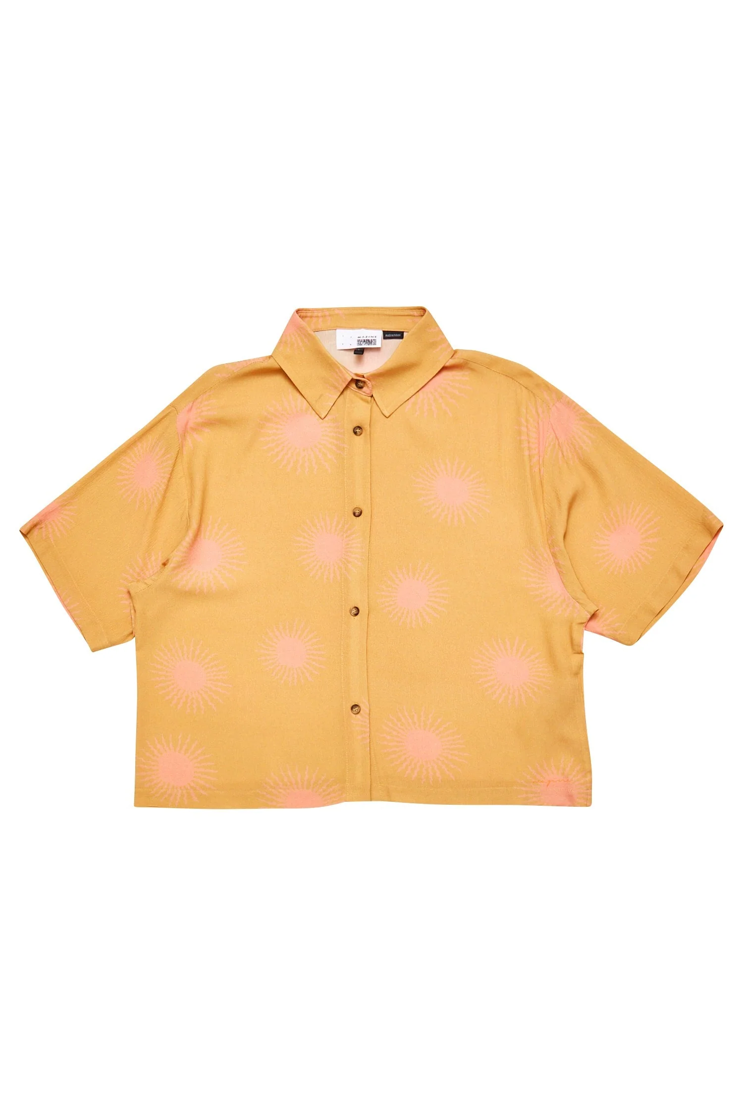 Printed Crinkle Short Sleeve Shirt - Image 6