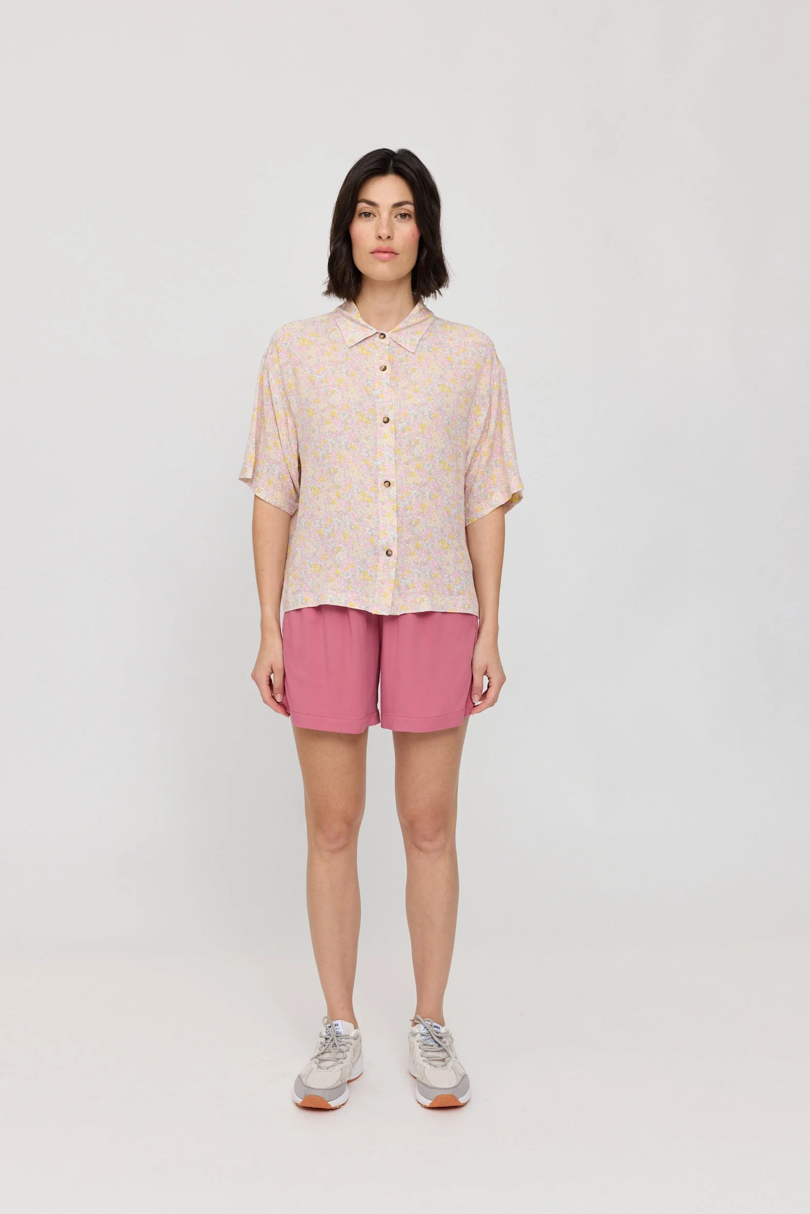 Printed Crinkle Short Sleeve Shirt - Image 9