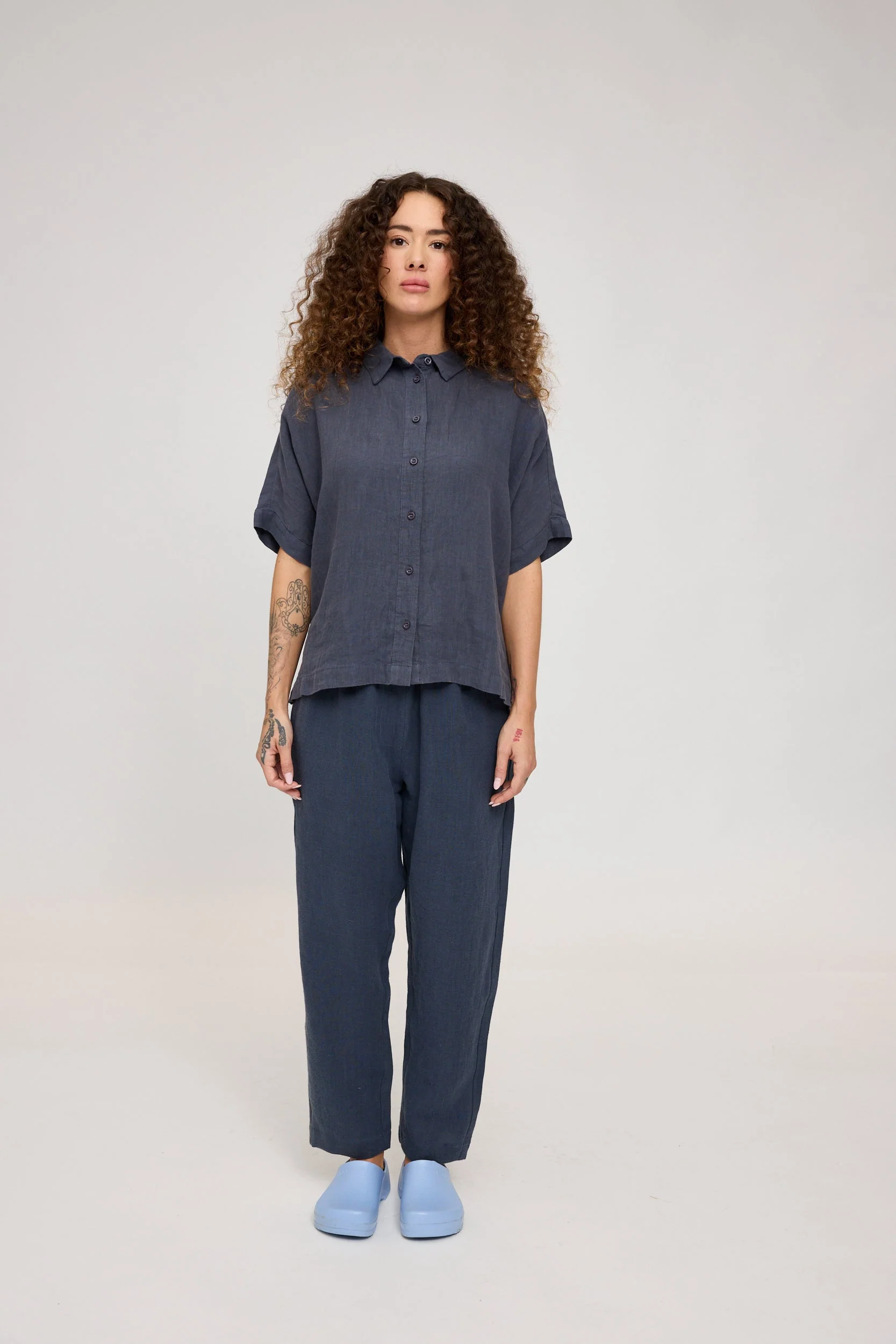 Short Sleeve Linen Shirt - Image 10