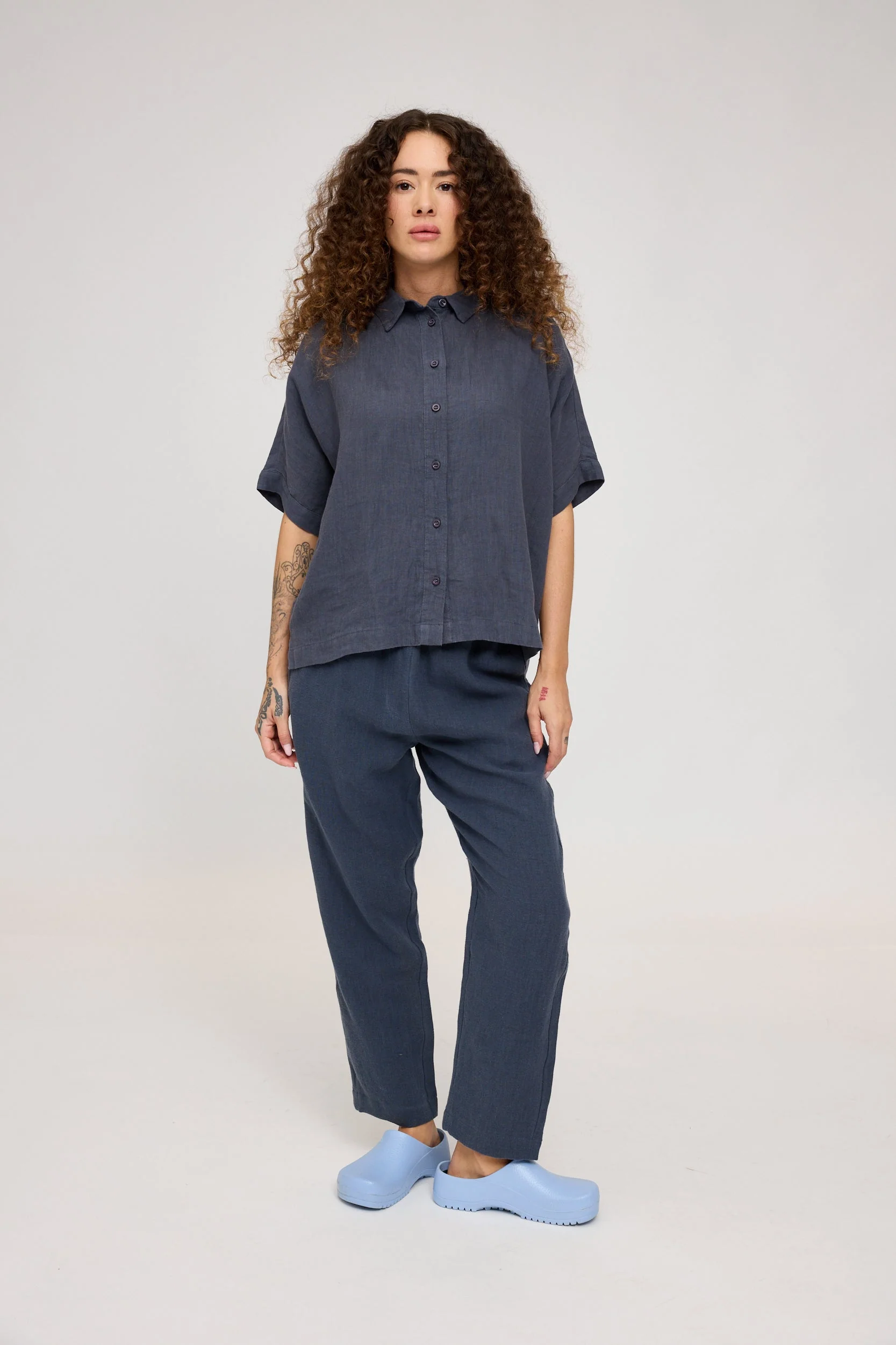 Short Sleeve Linen Shirt - Image 11
