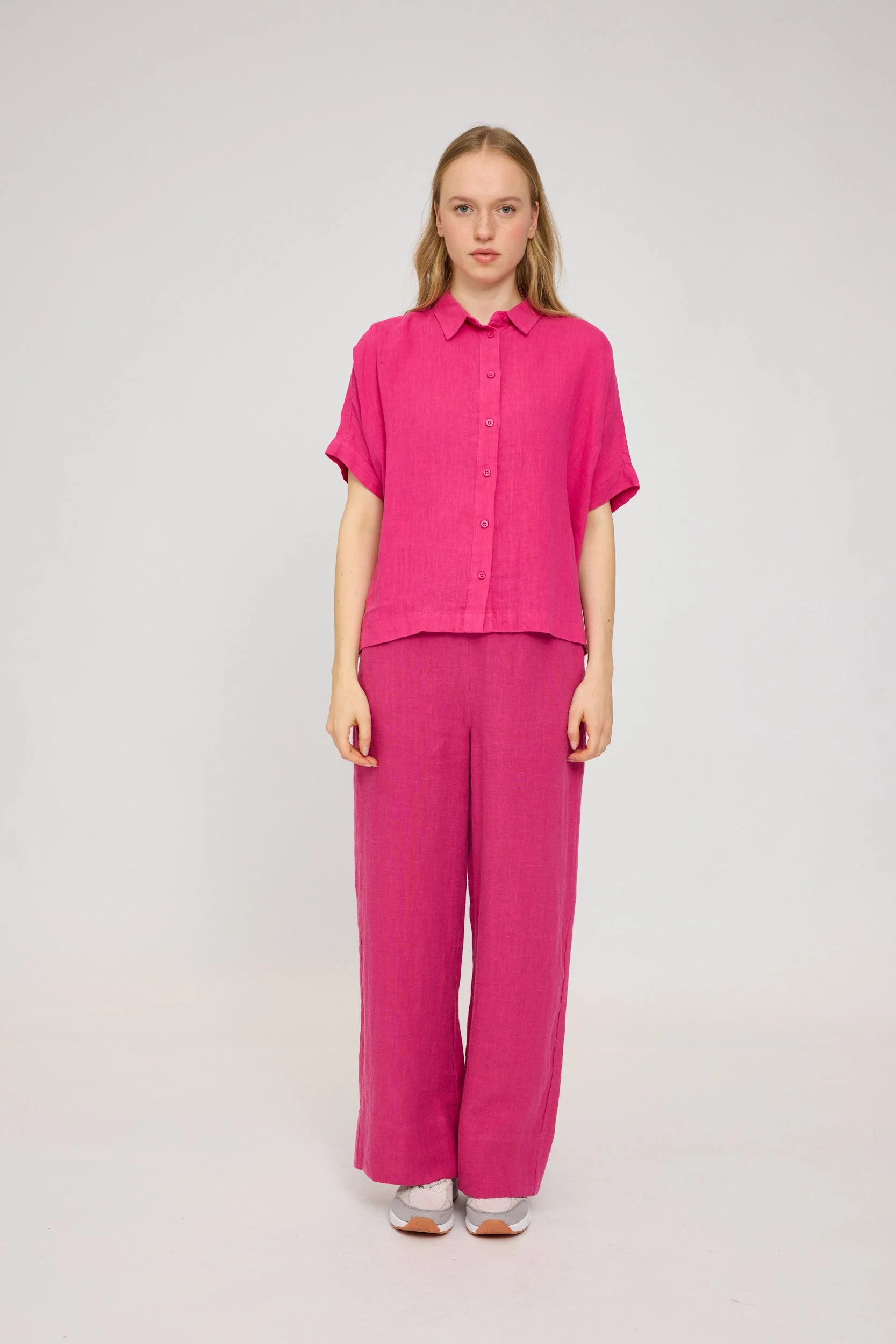 Short Sleeve Linen Shirt - Image 16
