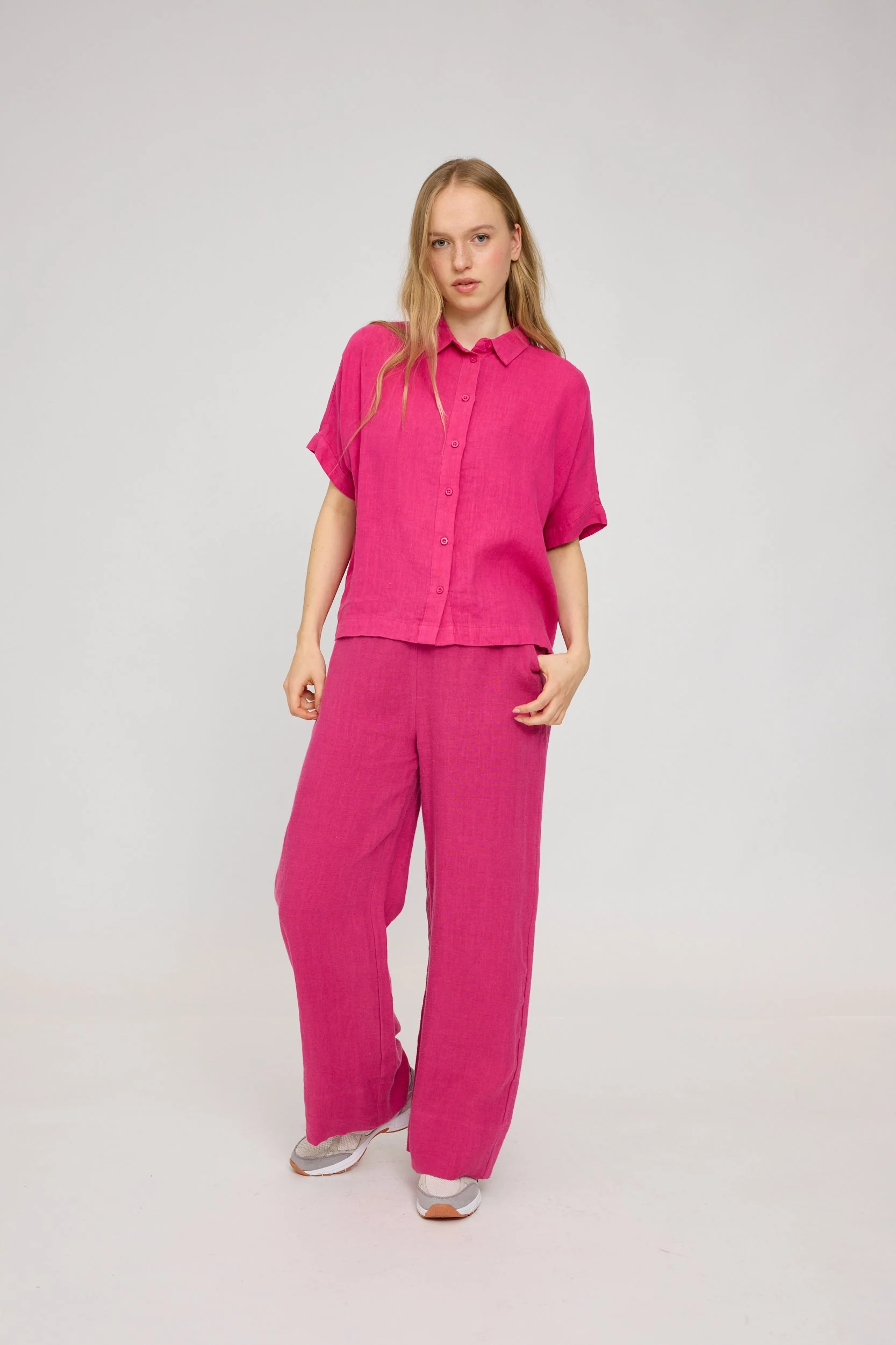 Short Sleeve Linen Shirt - Image 17