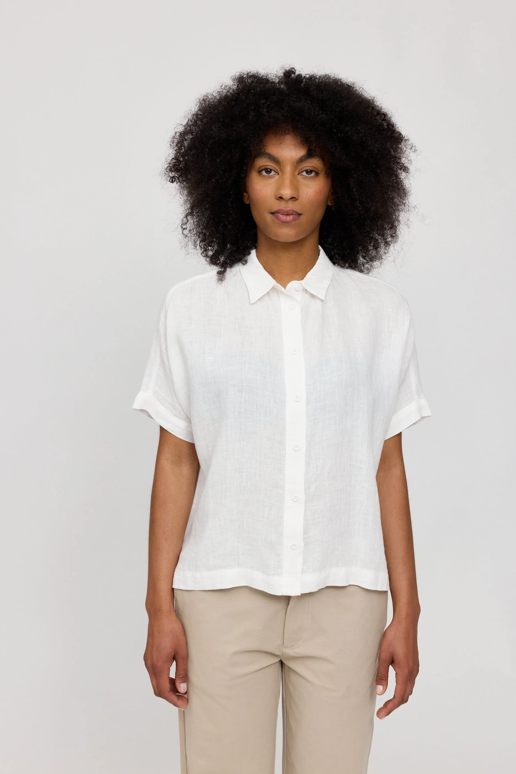 Short Sleeve Linen Shirt - Image 19