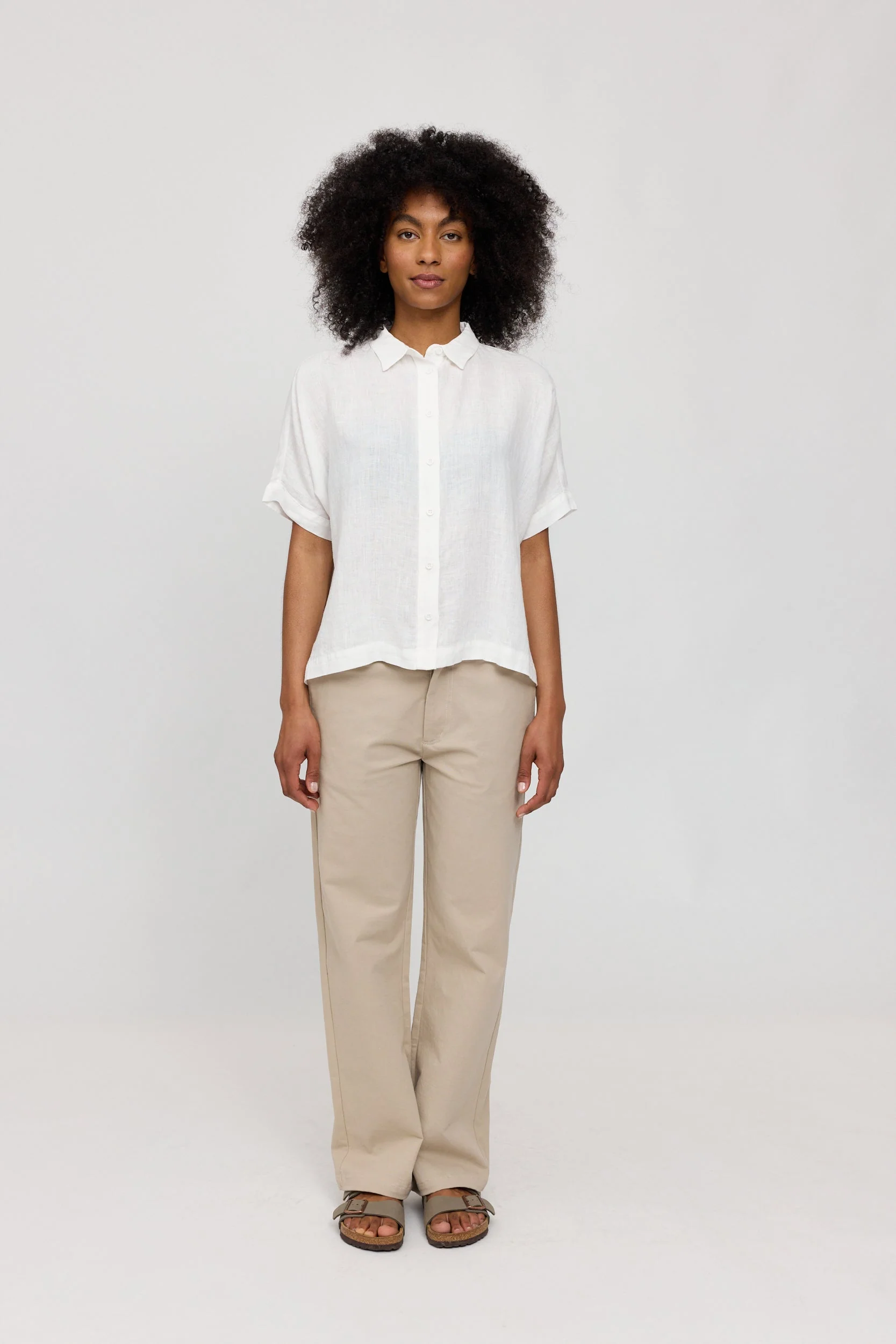 Short Sleeve Linen Shirt - Image 21