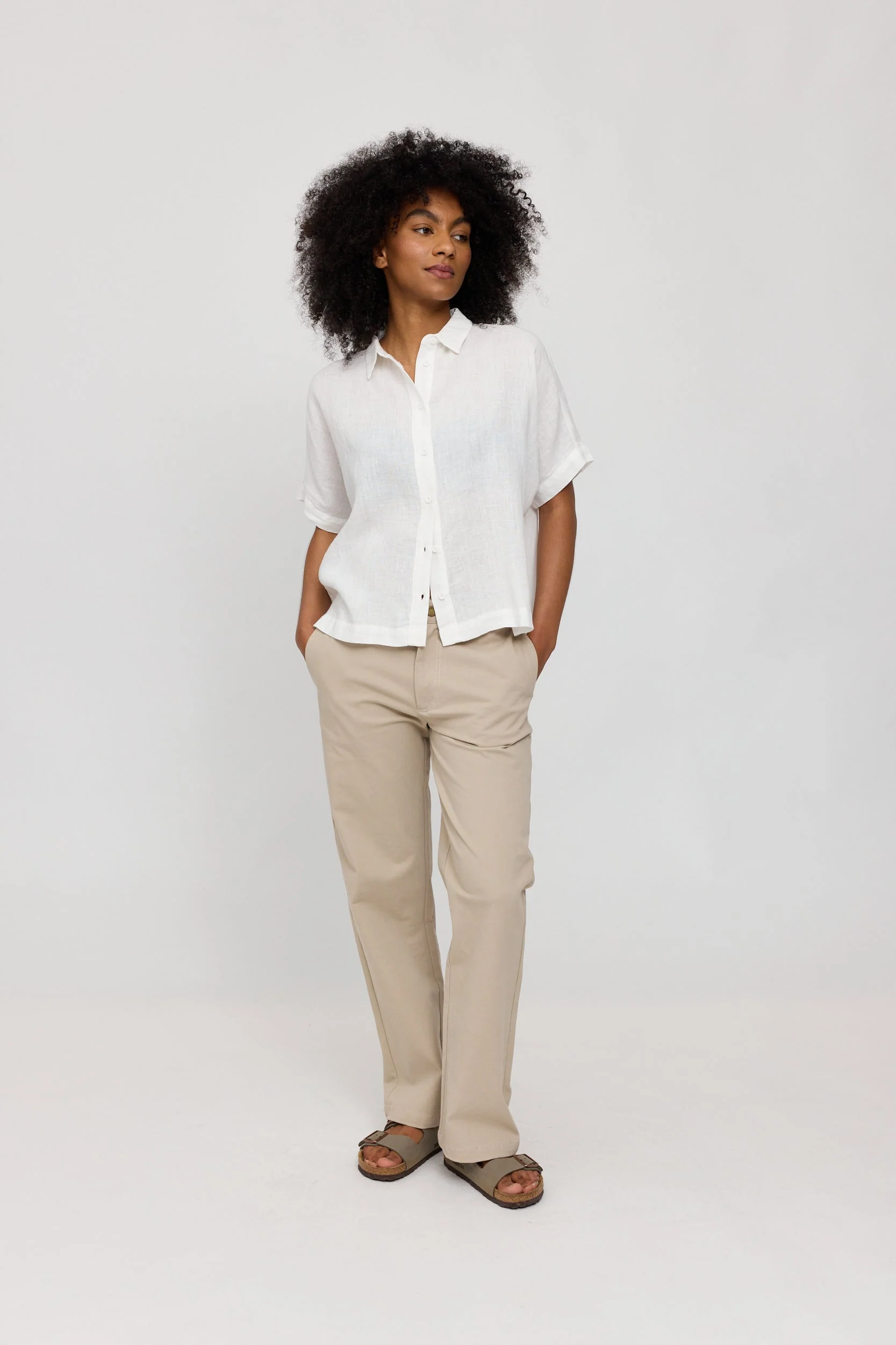 Short Sleeve Linen Shirt - Image 22