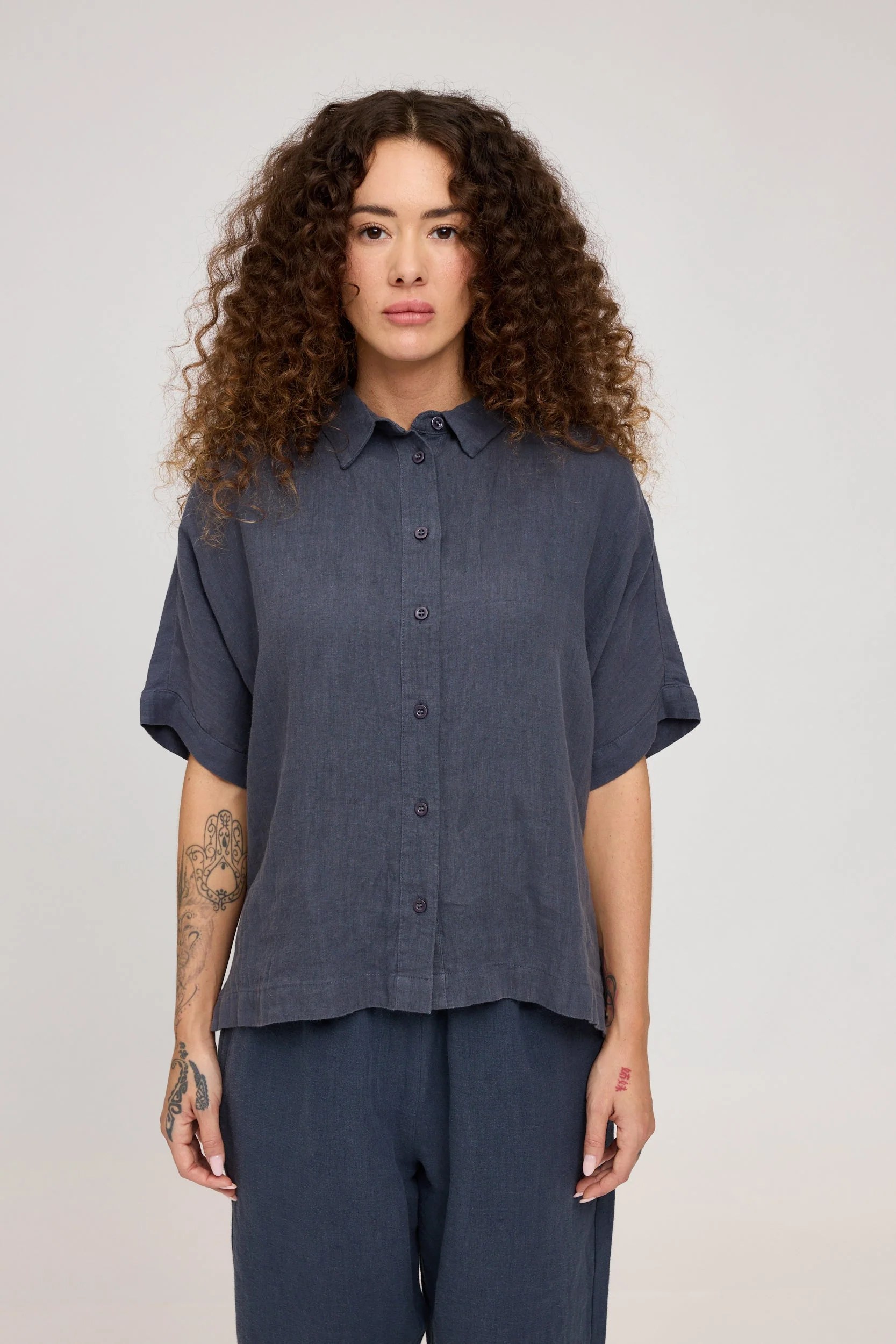 Short Sleeve Linen Shirt - Image 7
