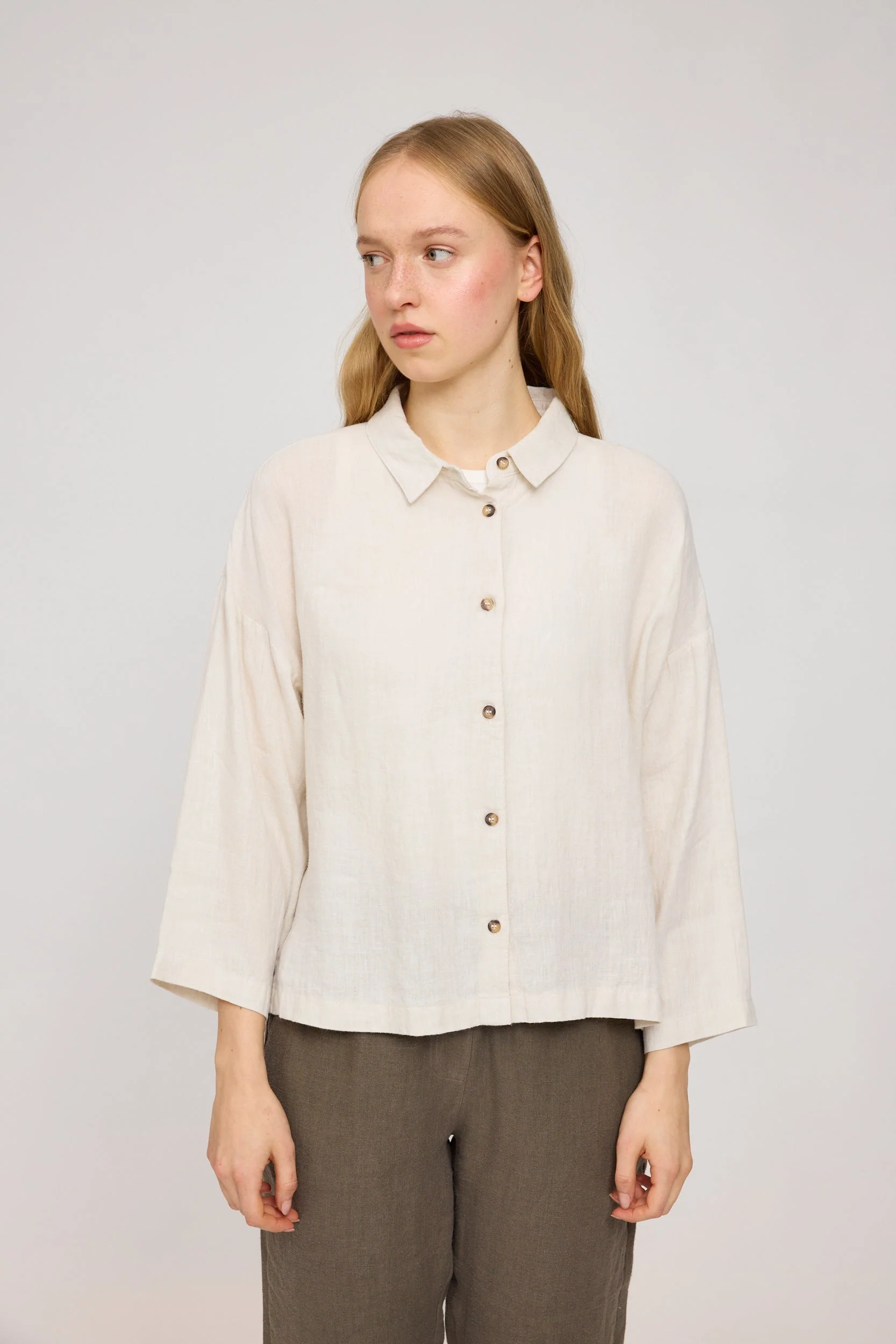 3/4 Sleeve Linen Shirt - Image 13