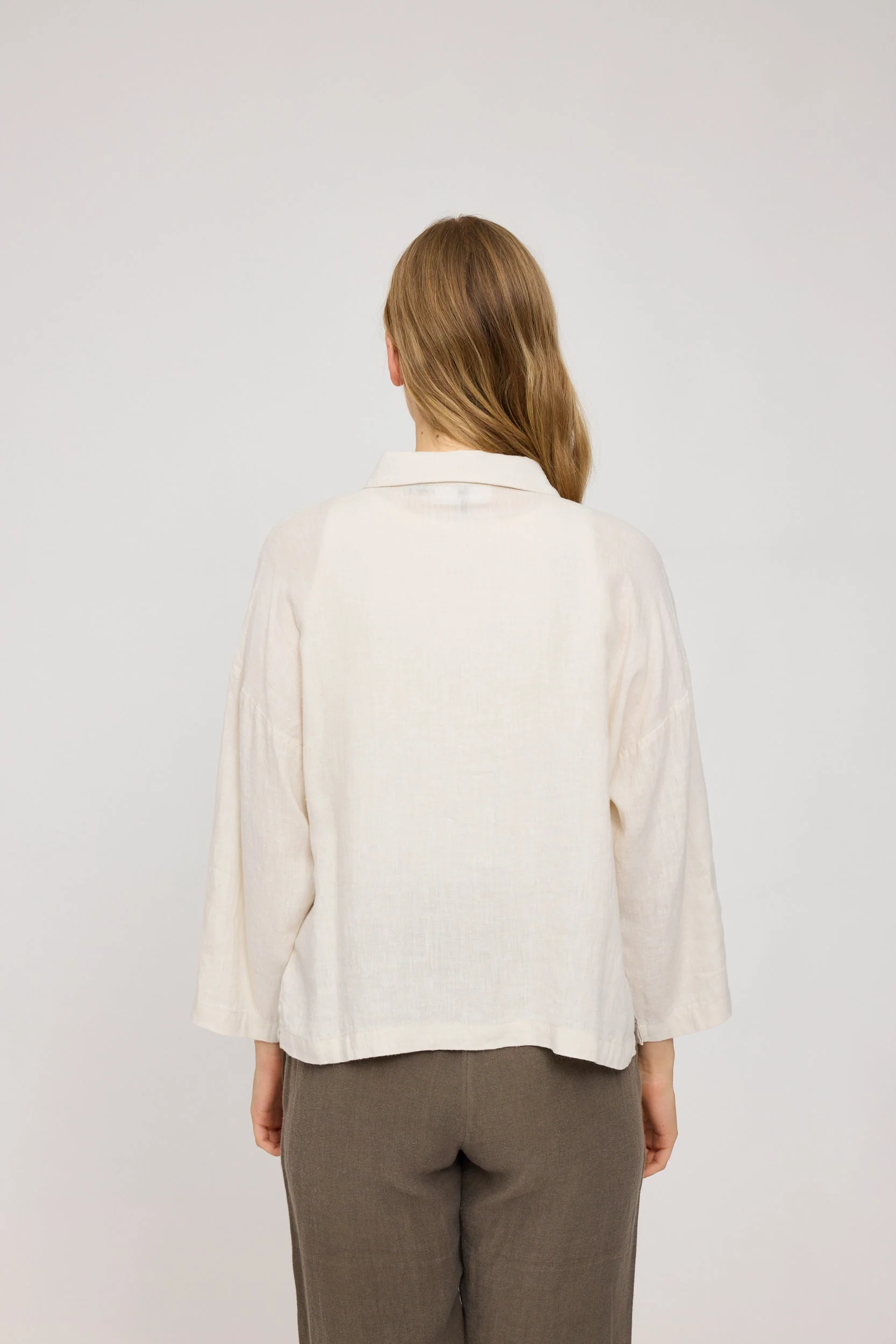 3/4 Sleeve Linen Shirt - Image 14