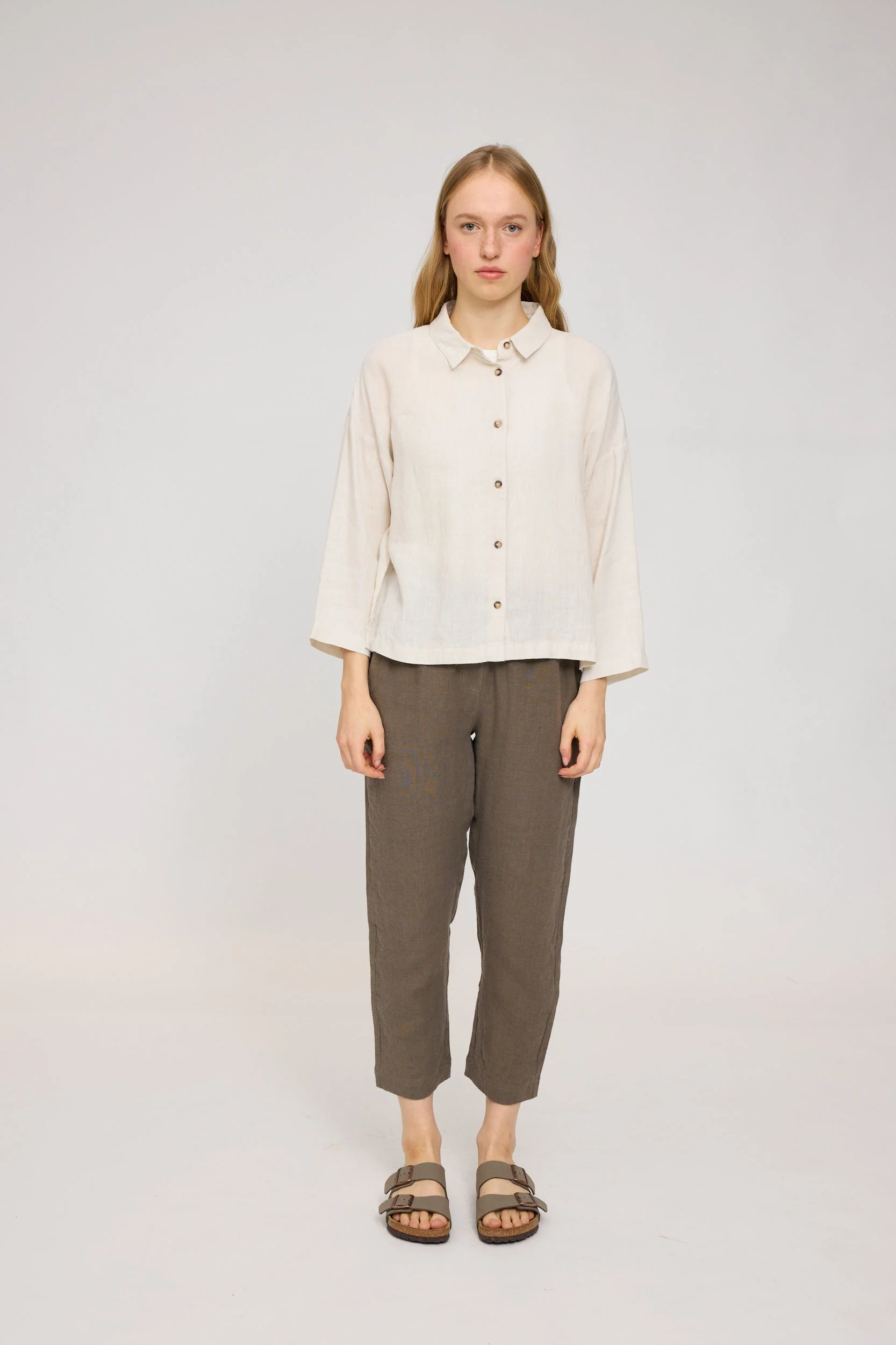 3/4 Sleeve Linen Shirt - Image 16