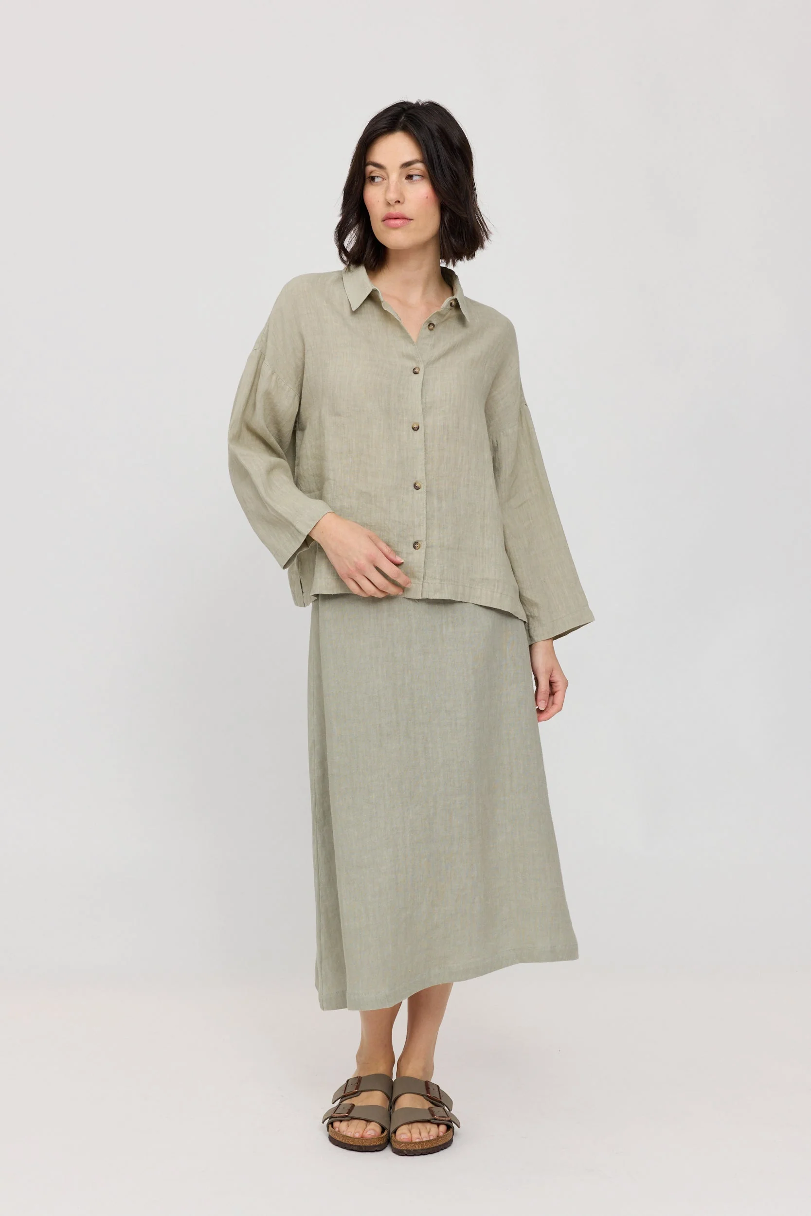 3/4 Sleeve Linen Shirt - Image 5