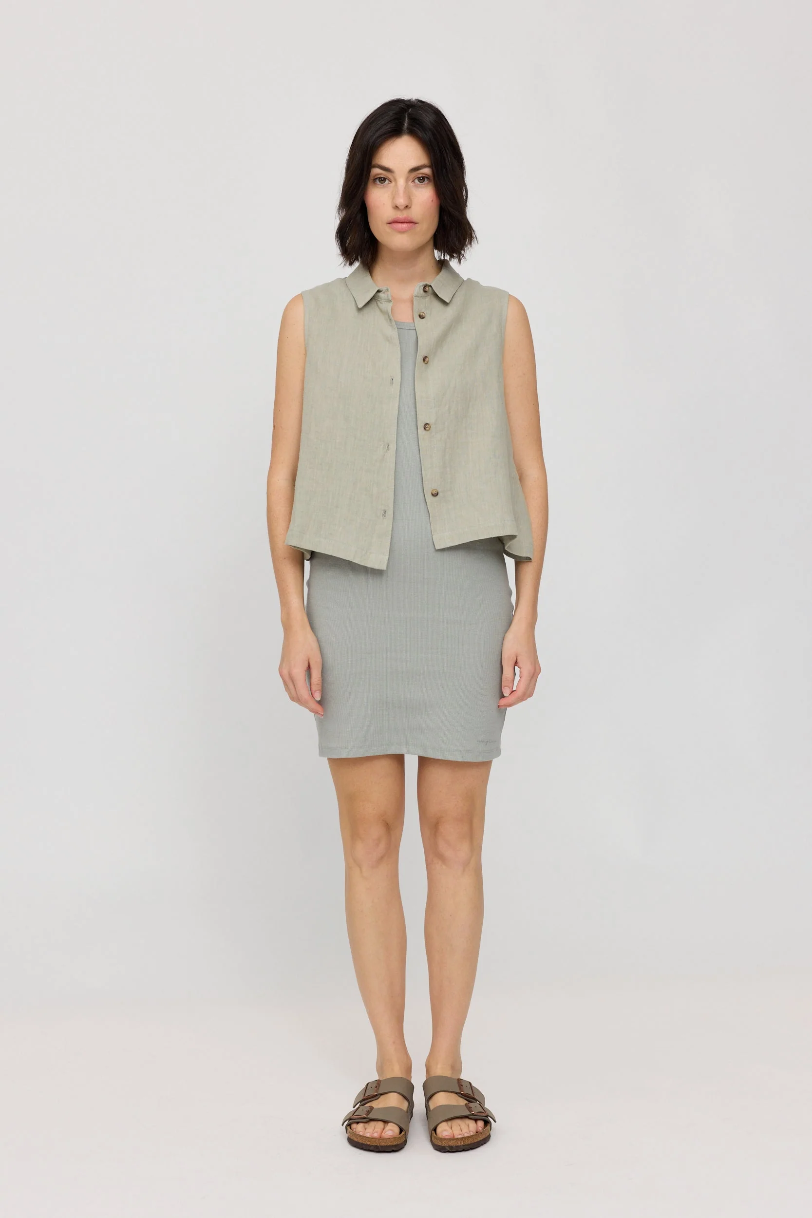Sleeveless Linen Blouse - Image 4