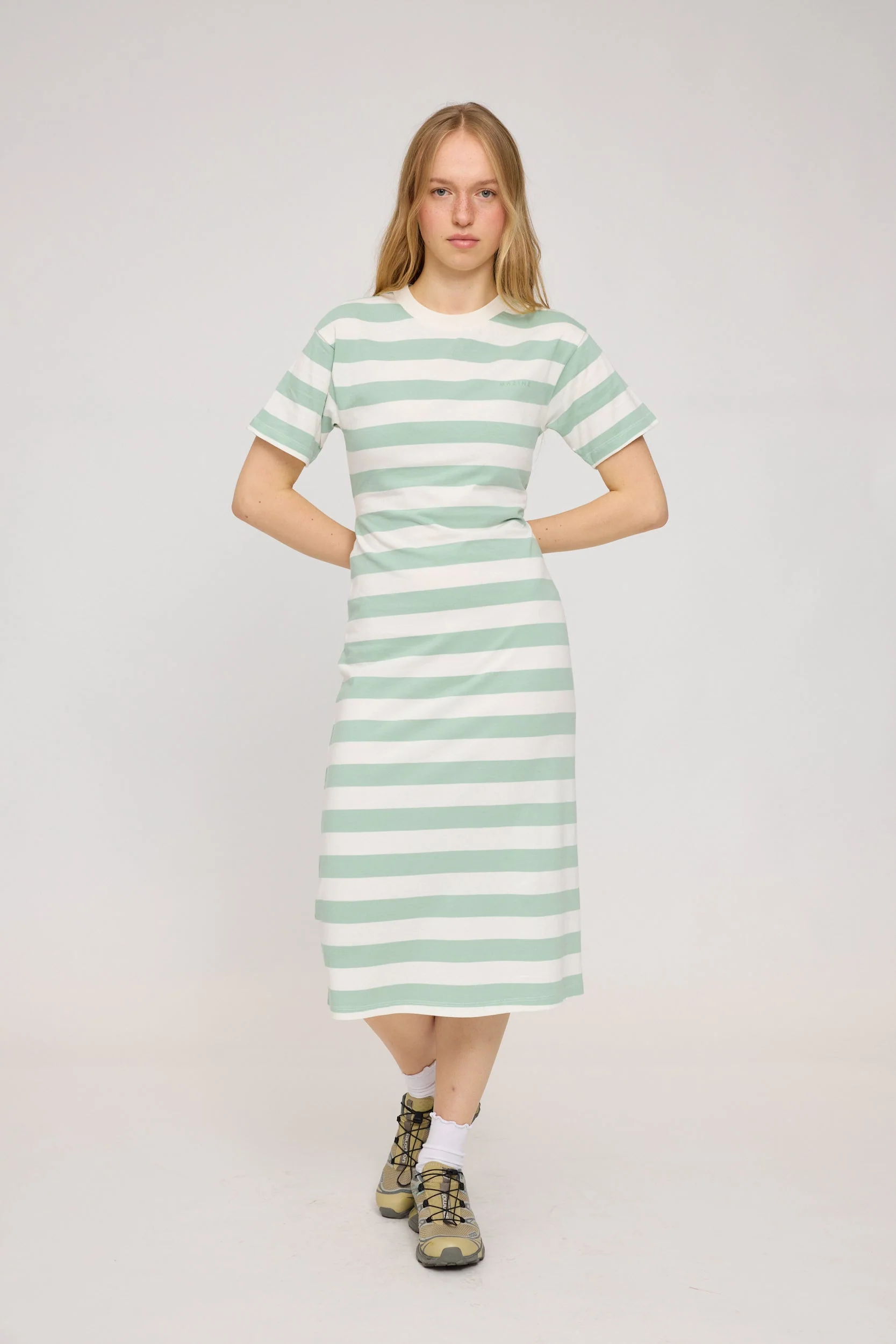 Midi Block Stripes Dress - Image 9