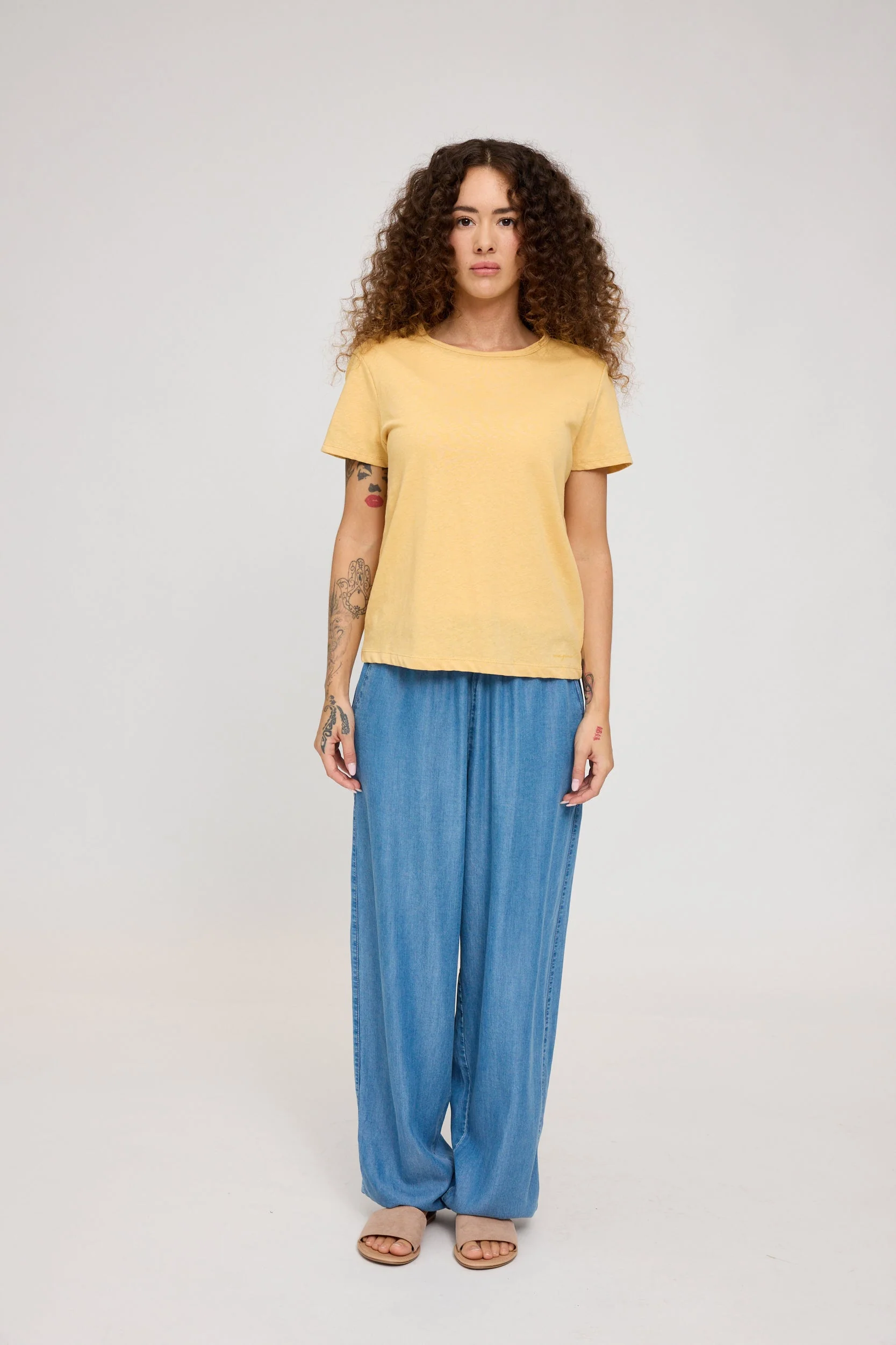 Linen-Mix Basic T - Image 4