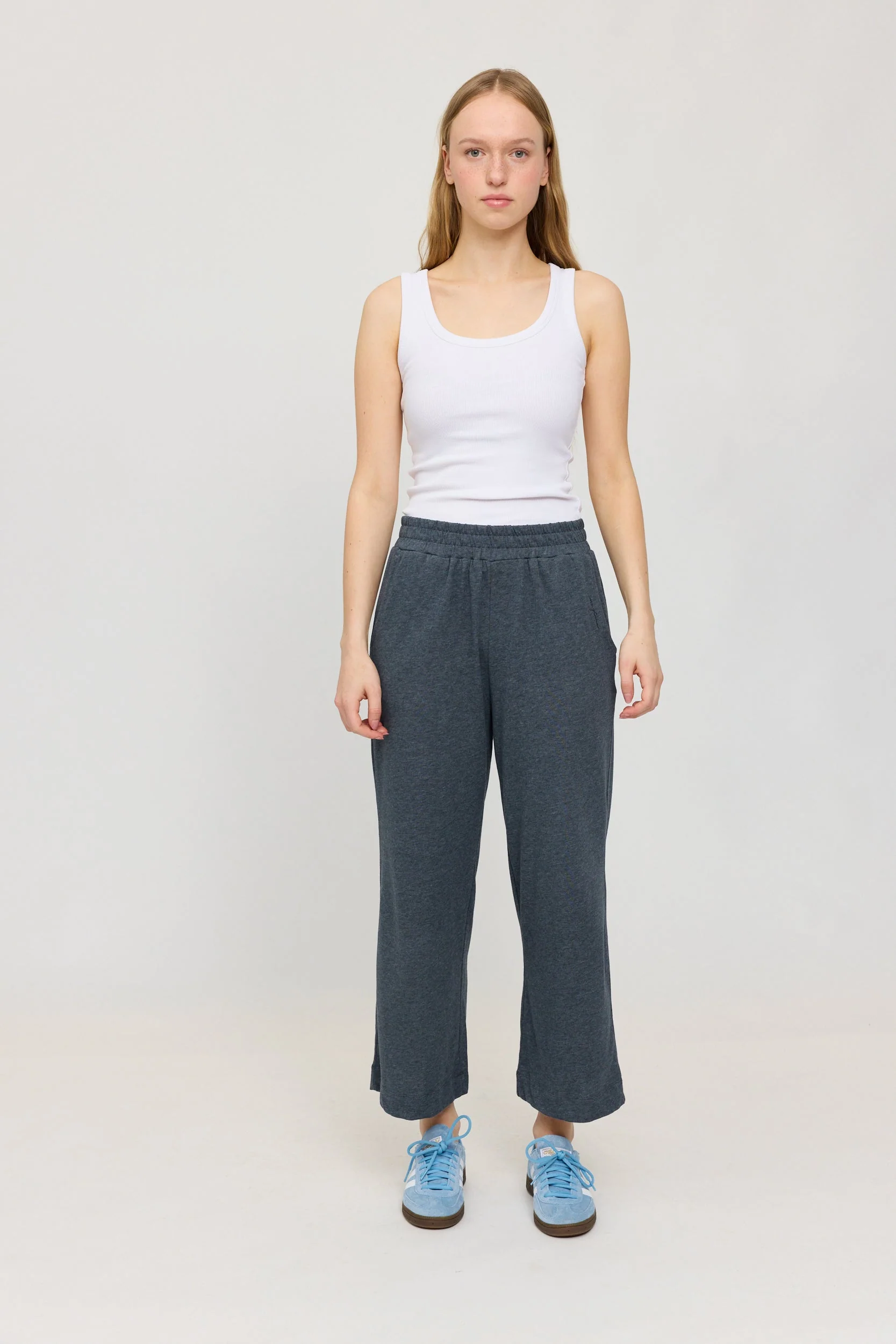 Jersey Knit Wide Leg Pants - Image 10