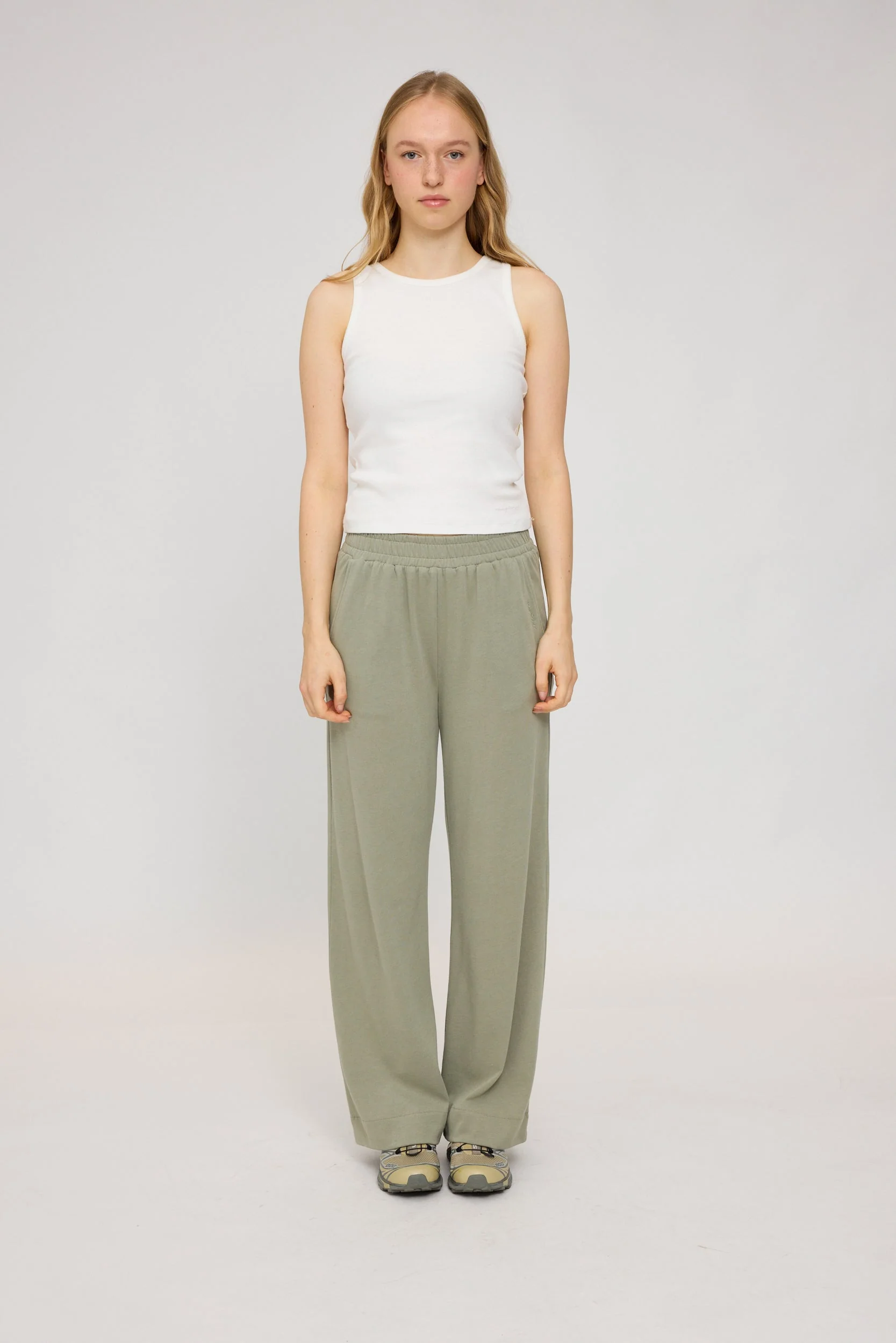 Jersey Knit Wide Leg Pants - Image 16