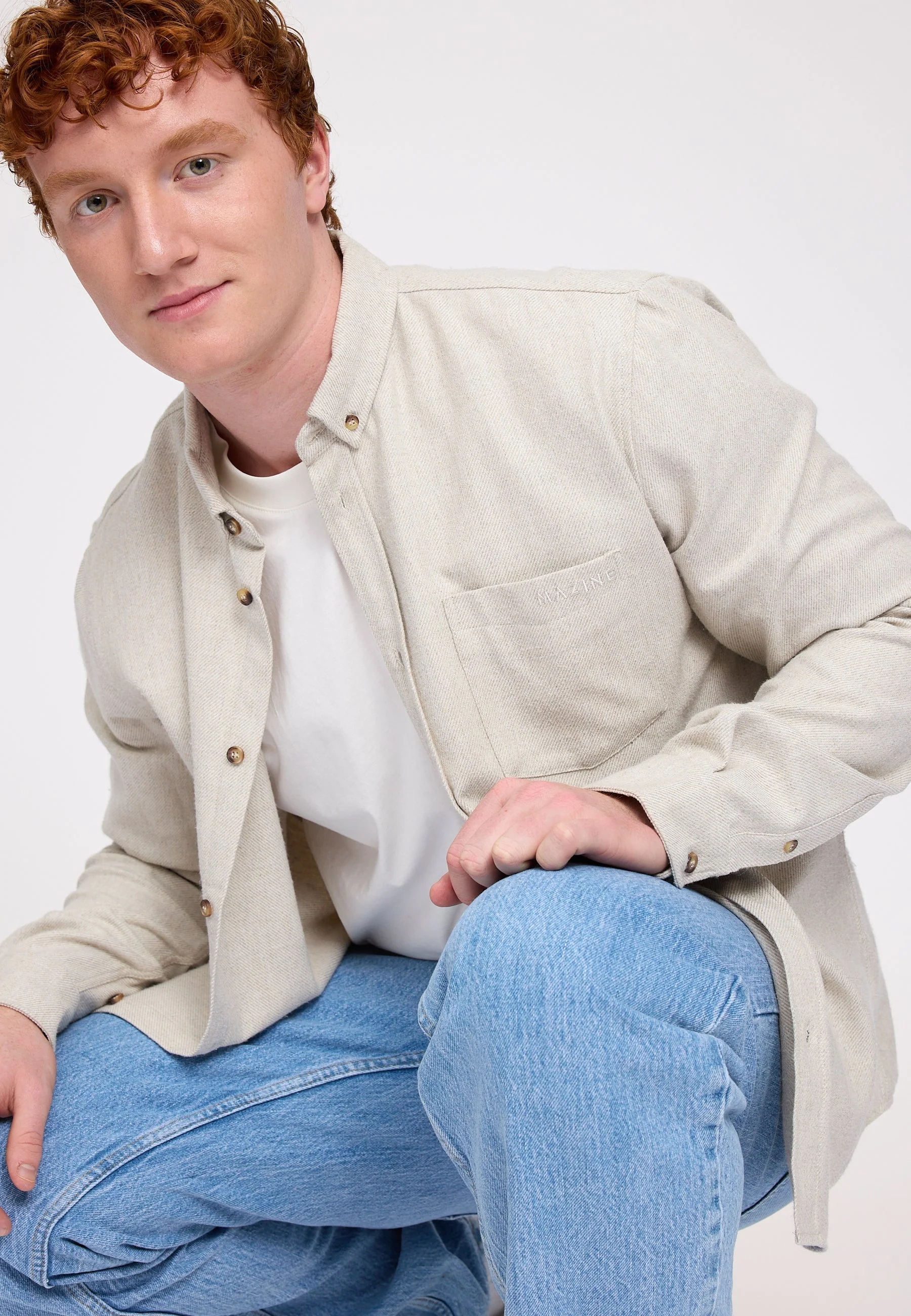 Melange Flannel Shirt - Image 17