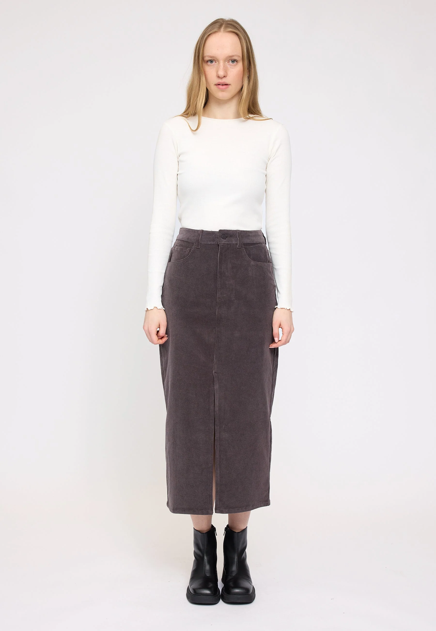 Corduroy Midi Skirt - Image 10