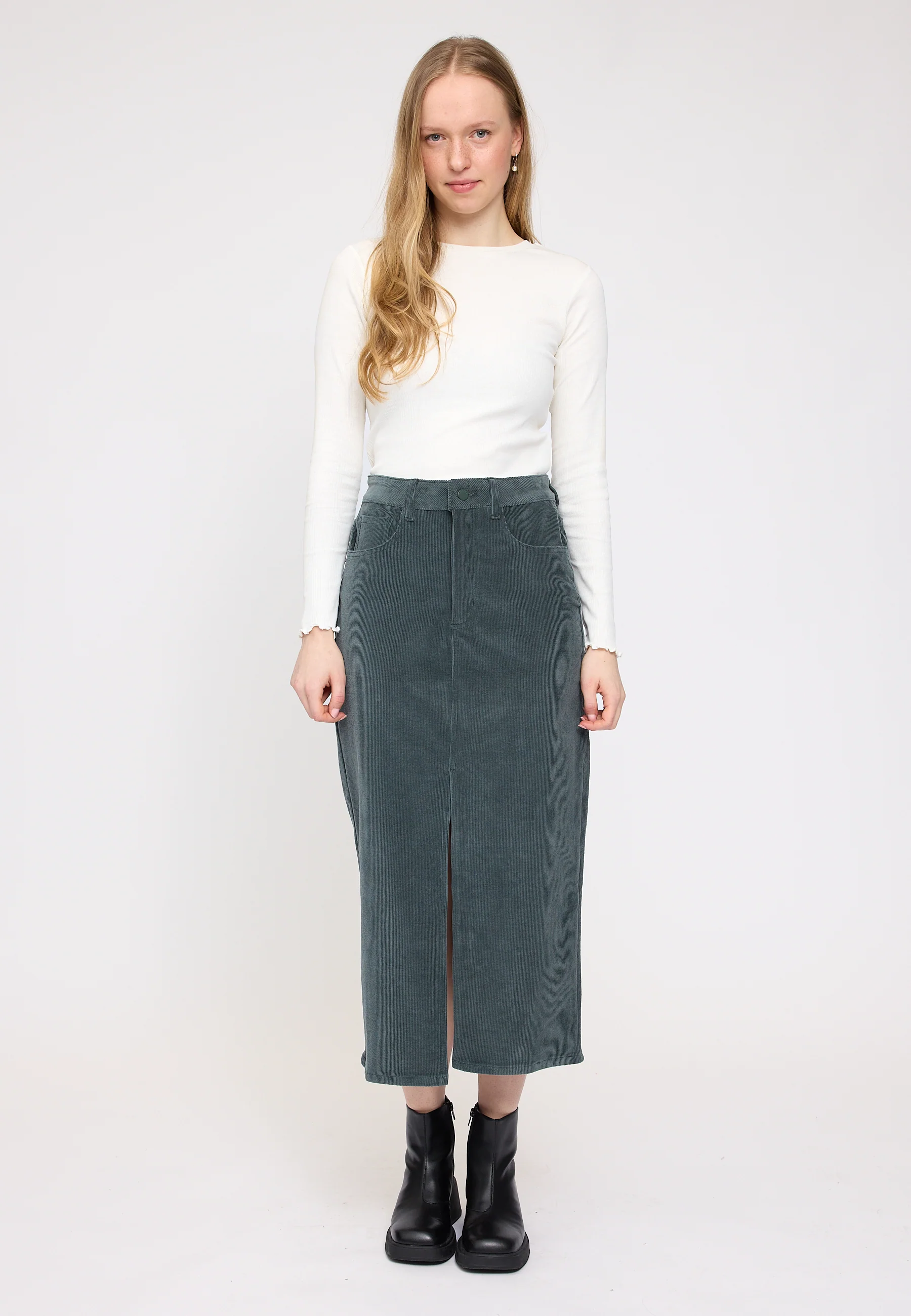 Corduroy Midi Skirt - Image 4