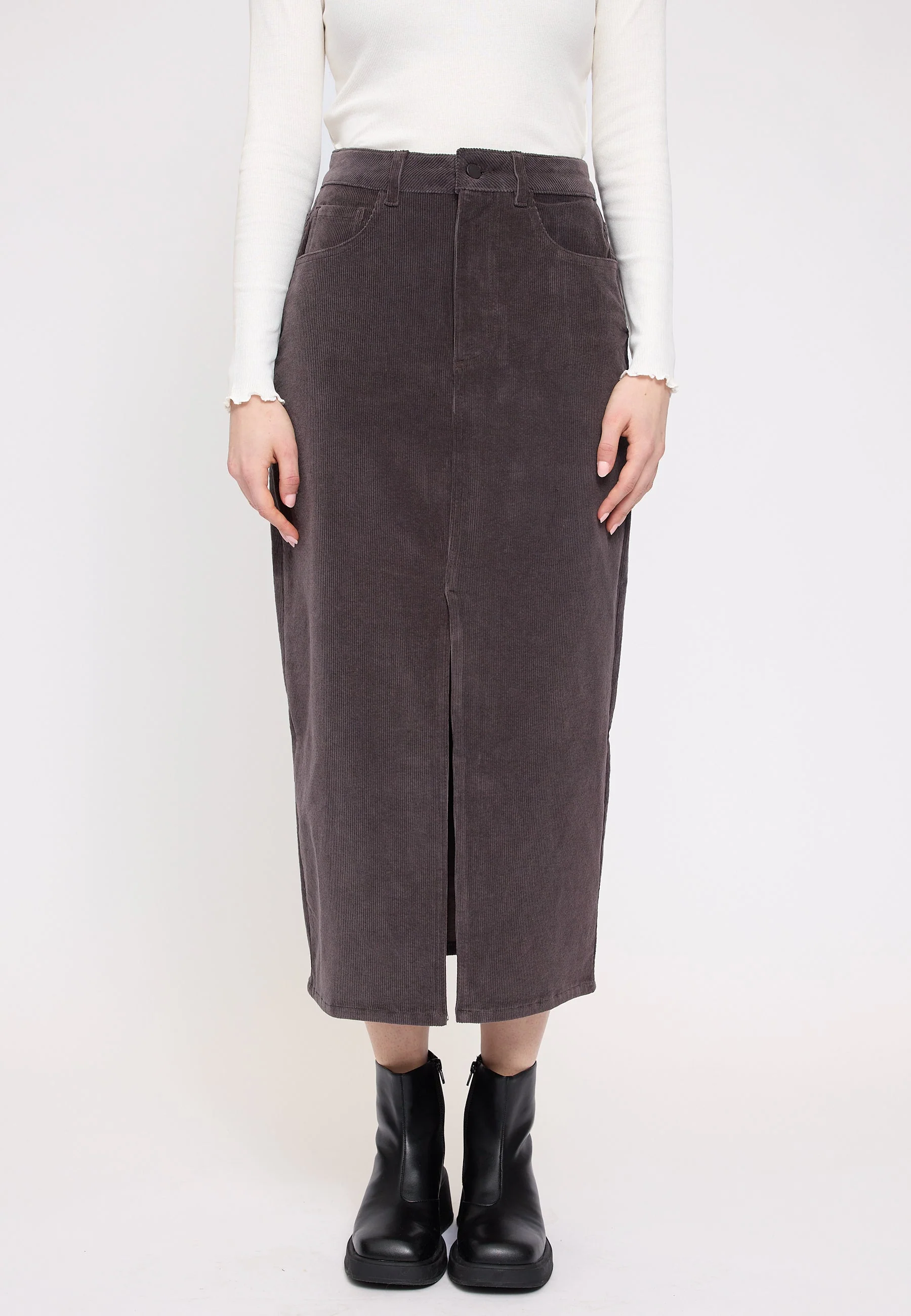Corduroy Midi Skirt - Image 7