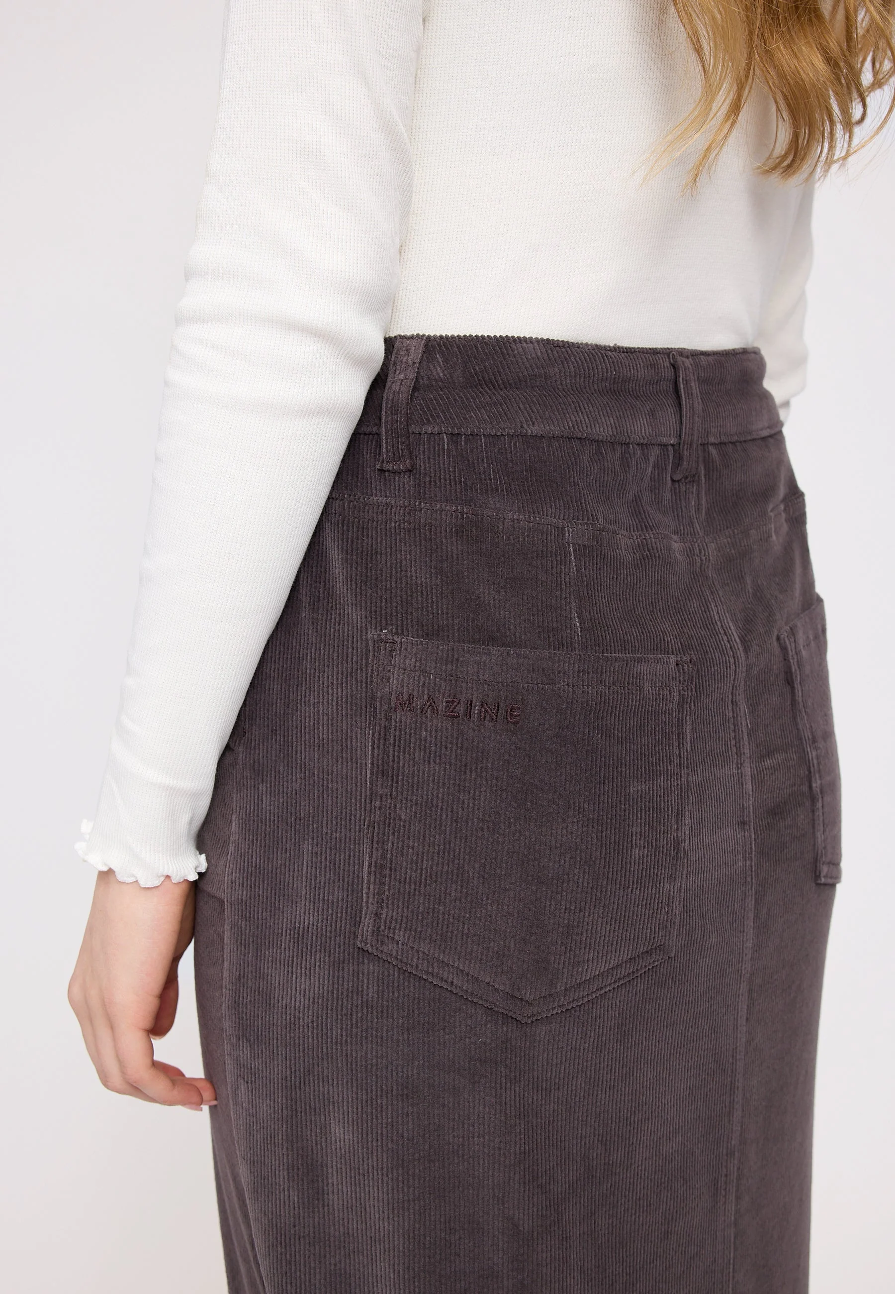 Corduroy Midi Skirt - Image 9