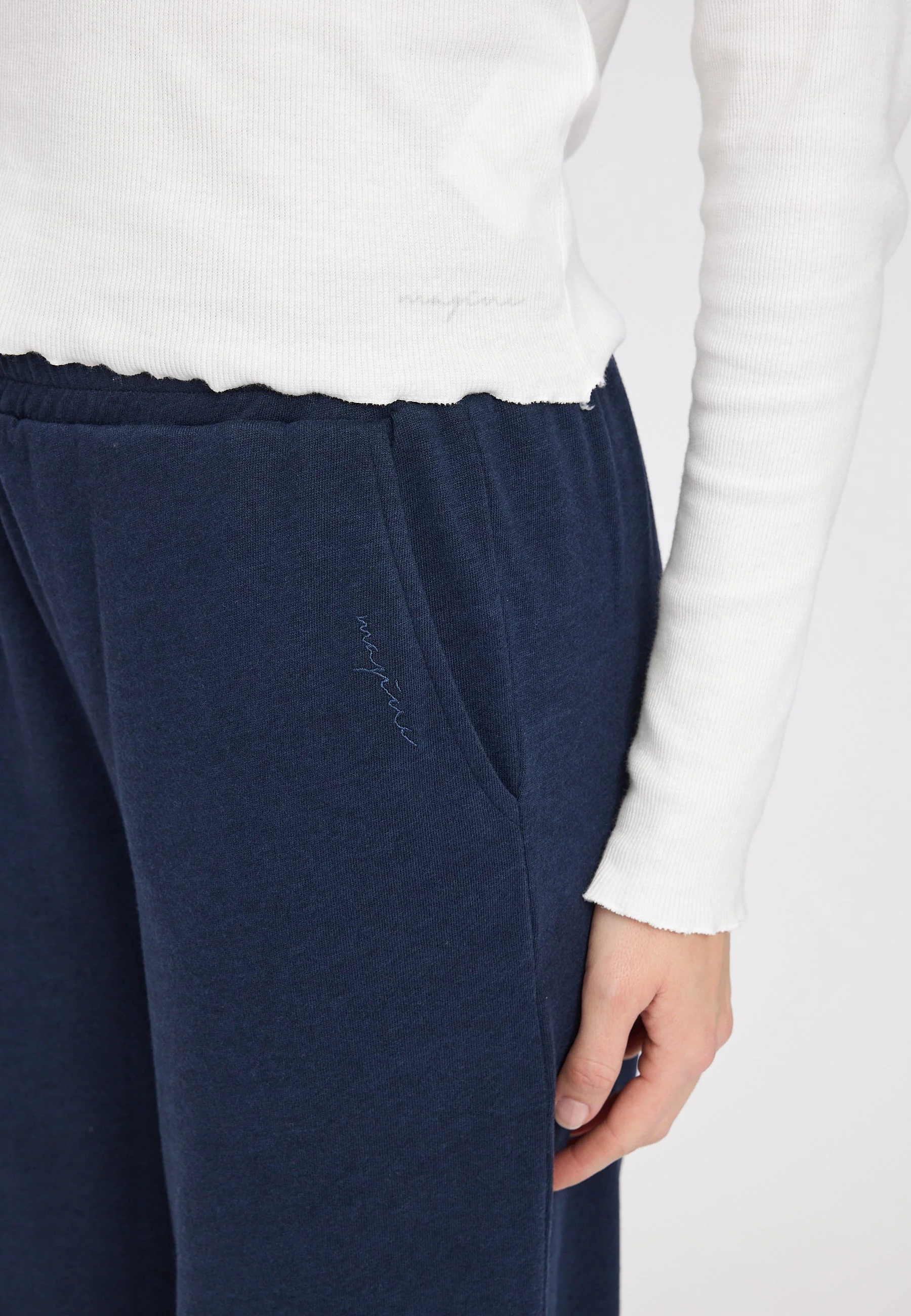 Wide Leg Jersey Knit Pants - Image 3
