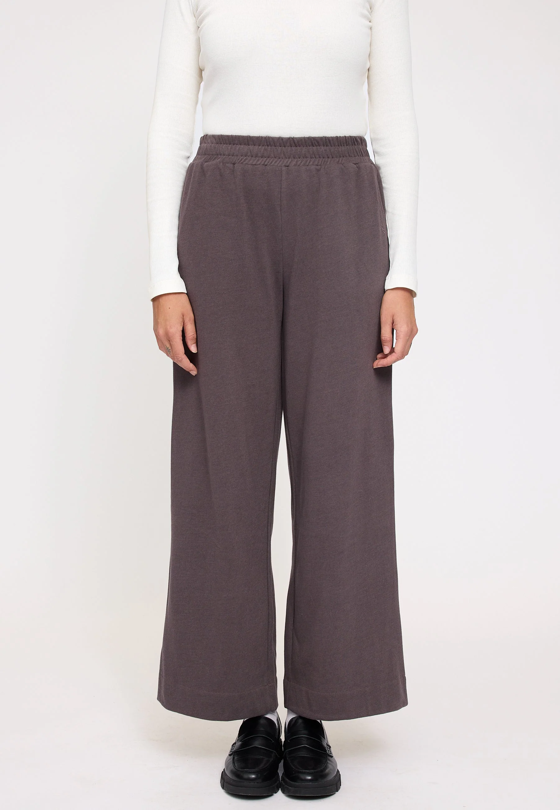 Wide Leg Jersey Knit Pants - Image 7