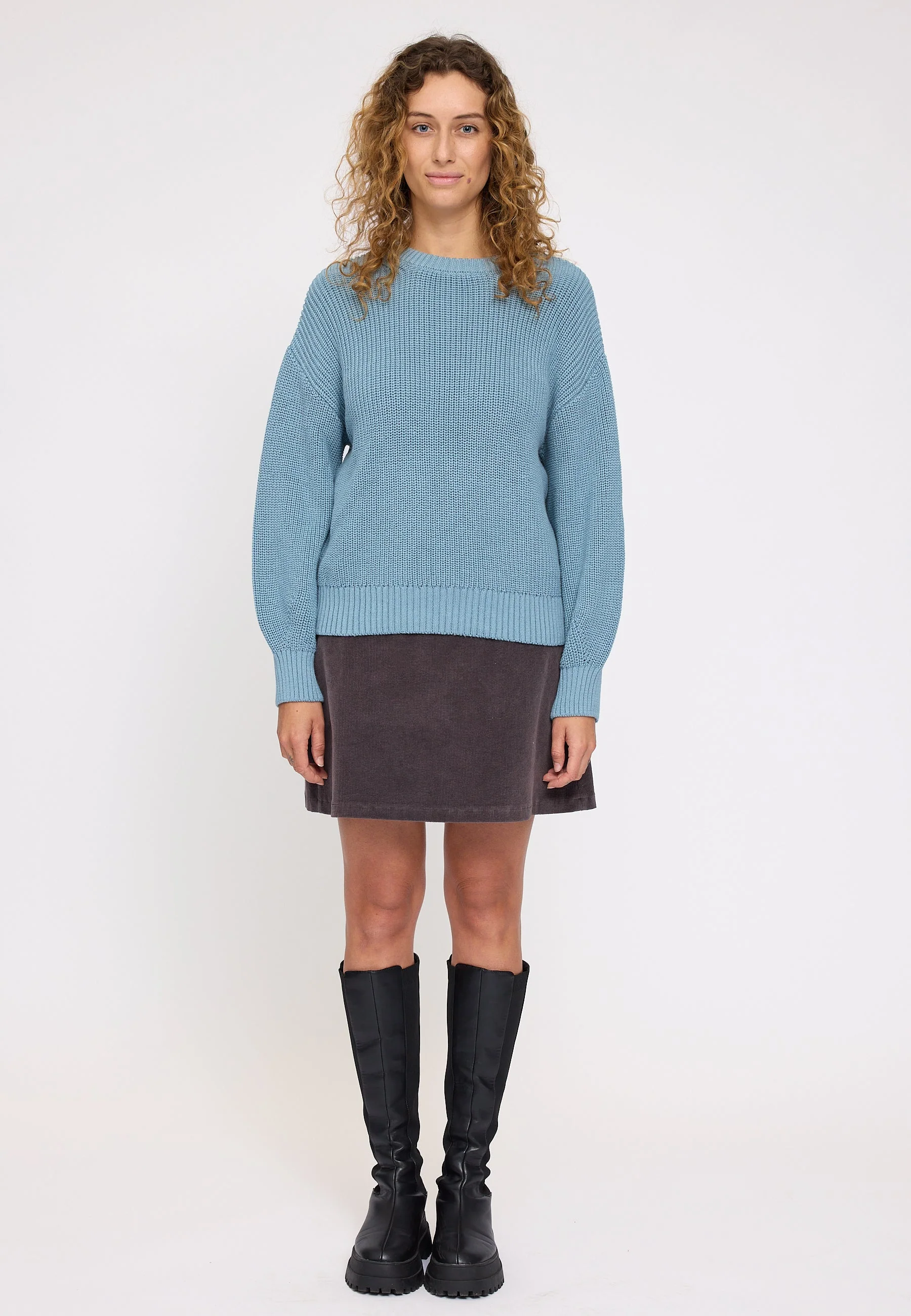 Chunky Knit Crew Neck Jumper - Image 10