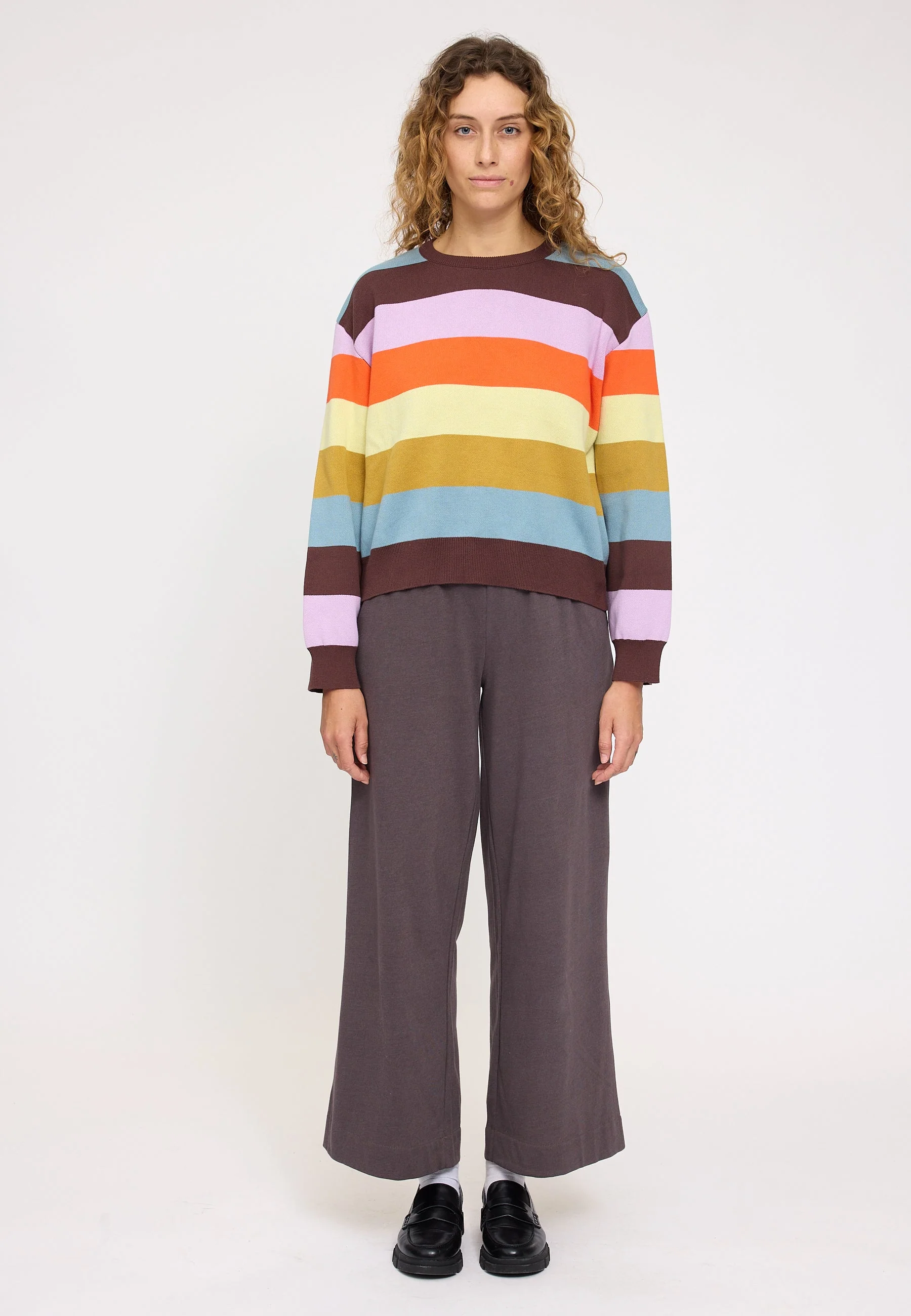 Striped Jacquard Knit Jumper - Image 10