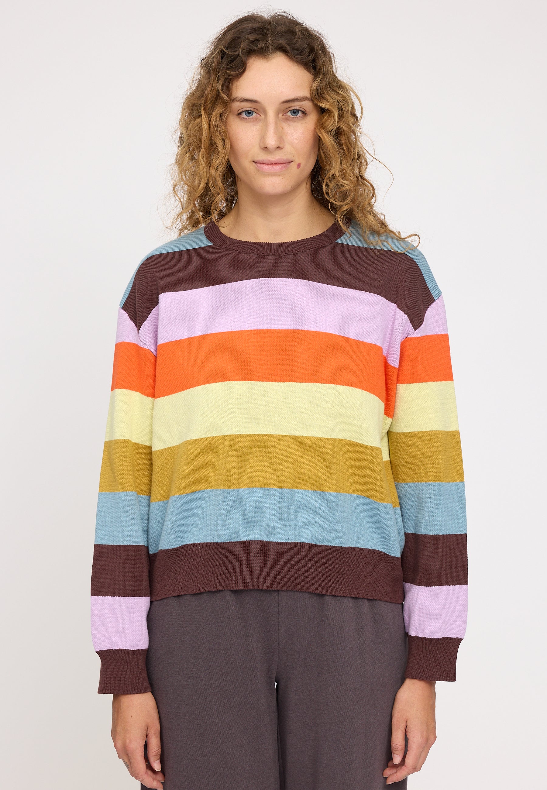 Striped Jacquard Knit Jumper - Image 7