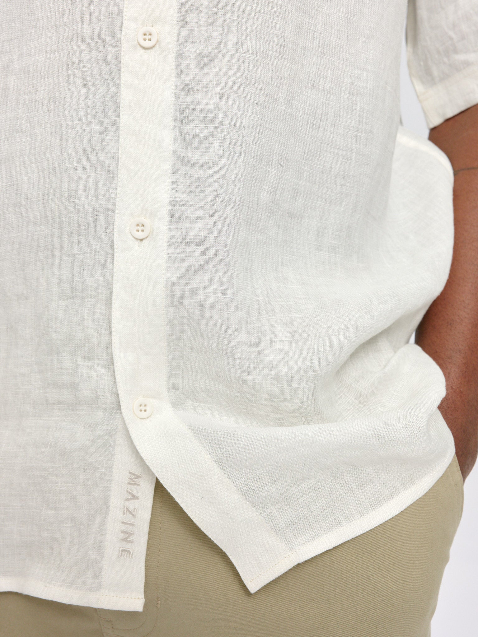 Shortsleeve Linen Shirt - Image 38