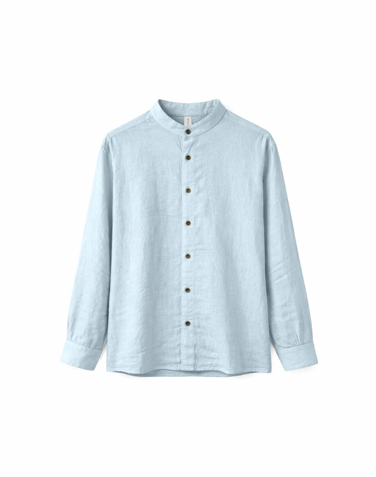 Stand Collar Linen Shirt - Image 34