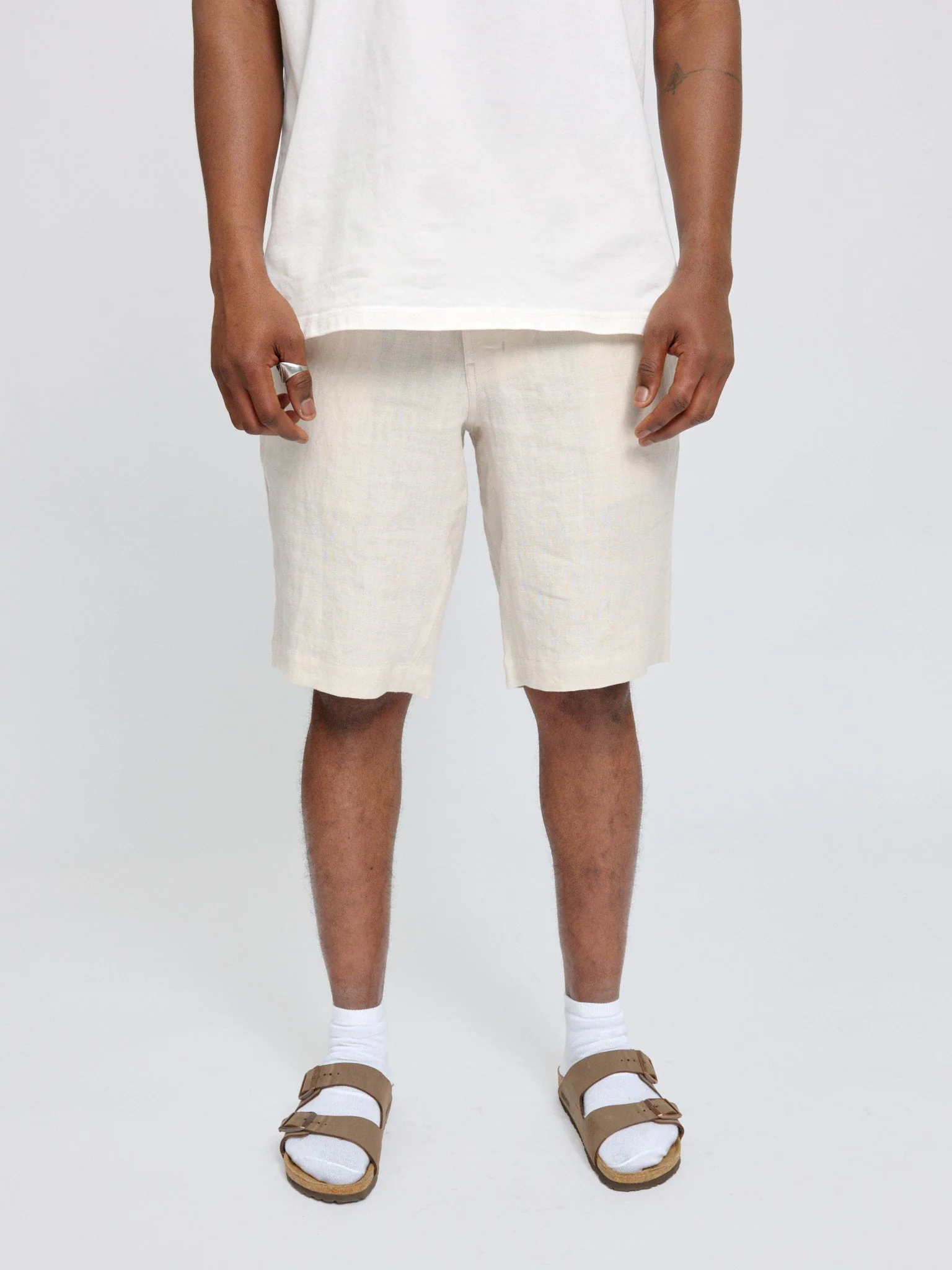 Regular Linen Shorts - Image 33