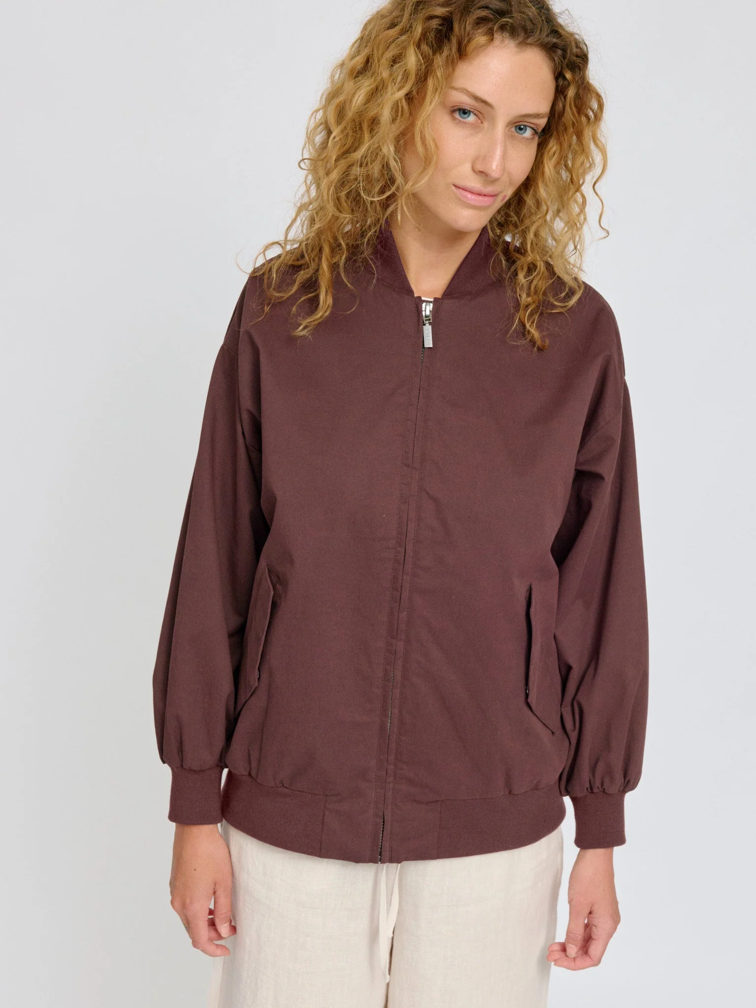 Loose Fit Cotton Bomber - Image 14
