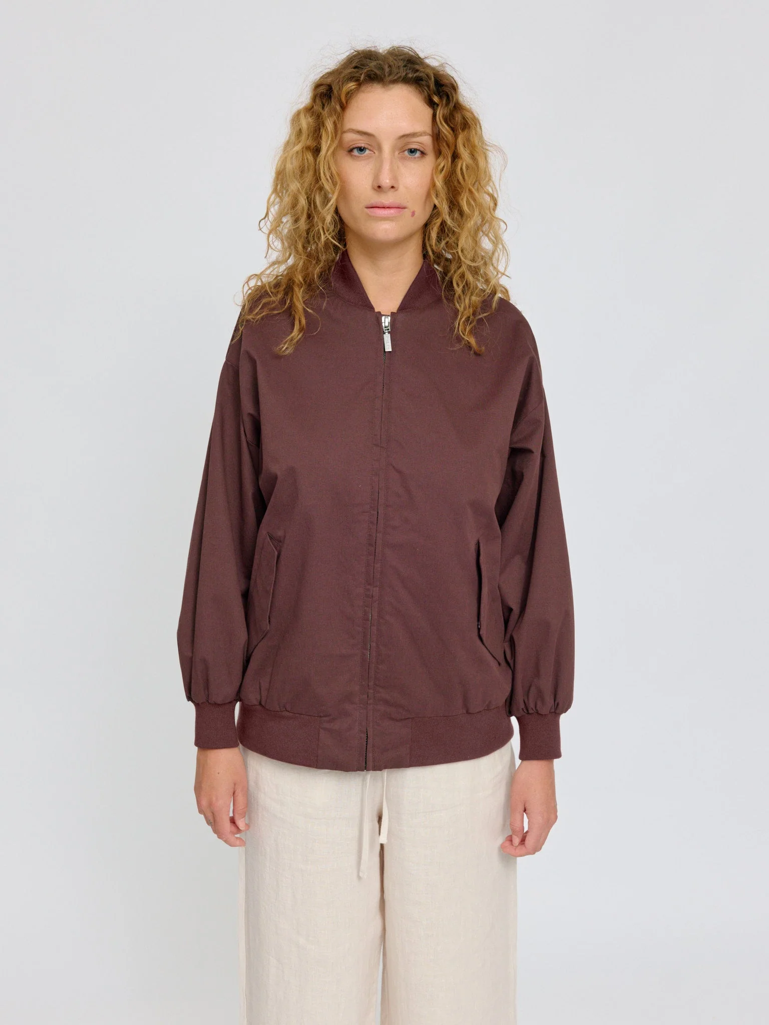 Loose Fit Cotton Bomber - Image 9