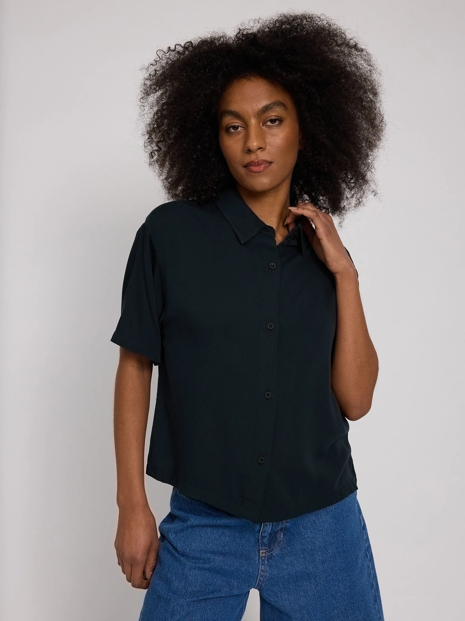 Short Sleeve Viscose Shirt - Image 23