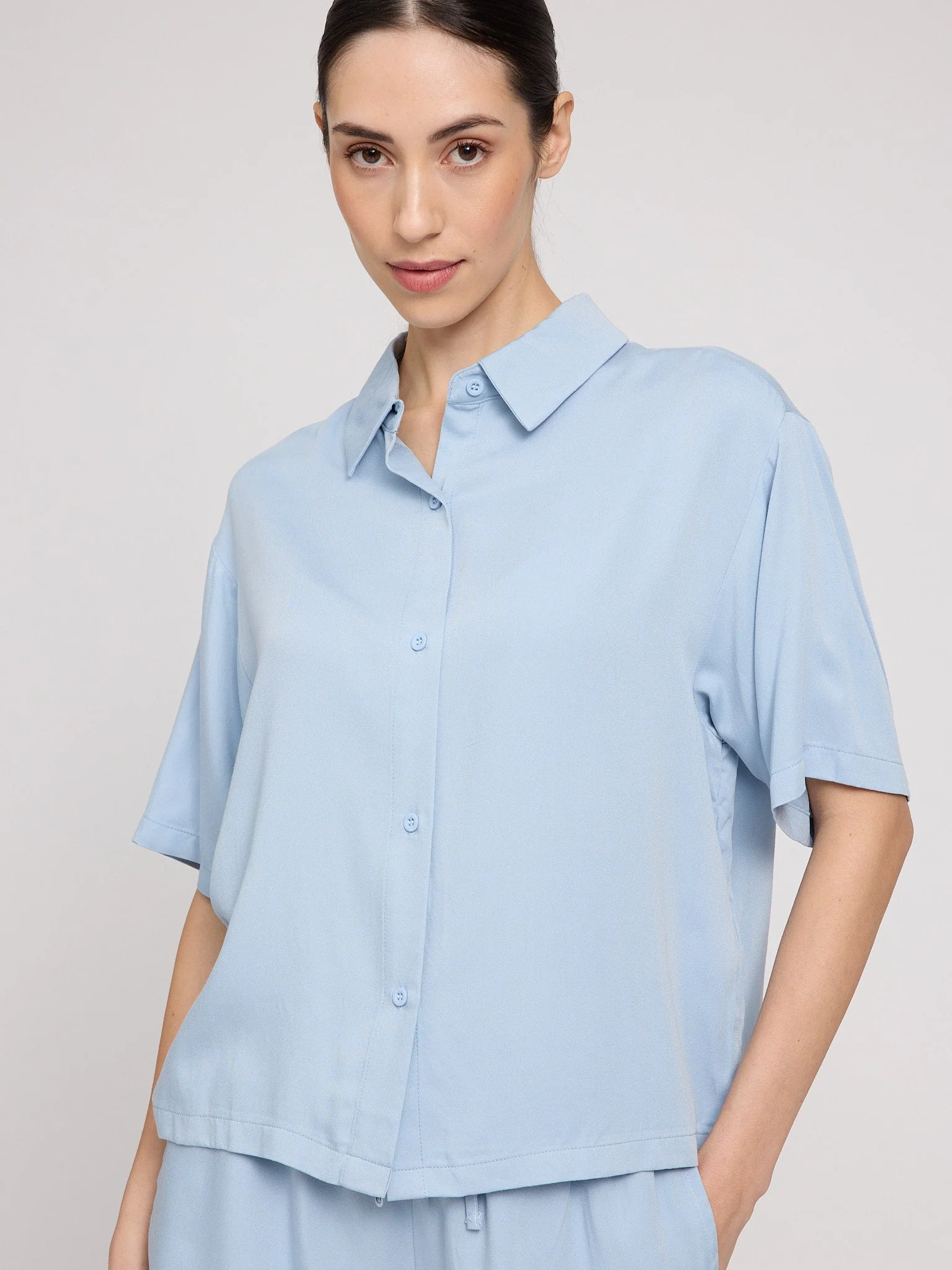Short Sleeve Viscose Shirt - Image 5