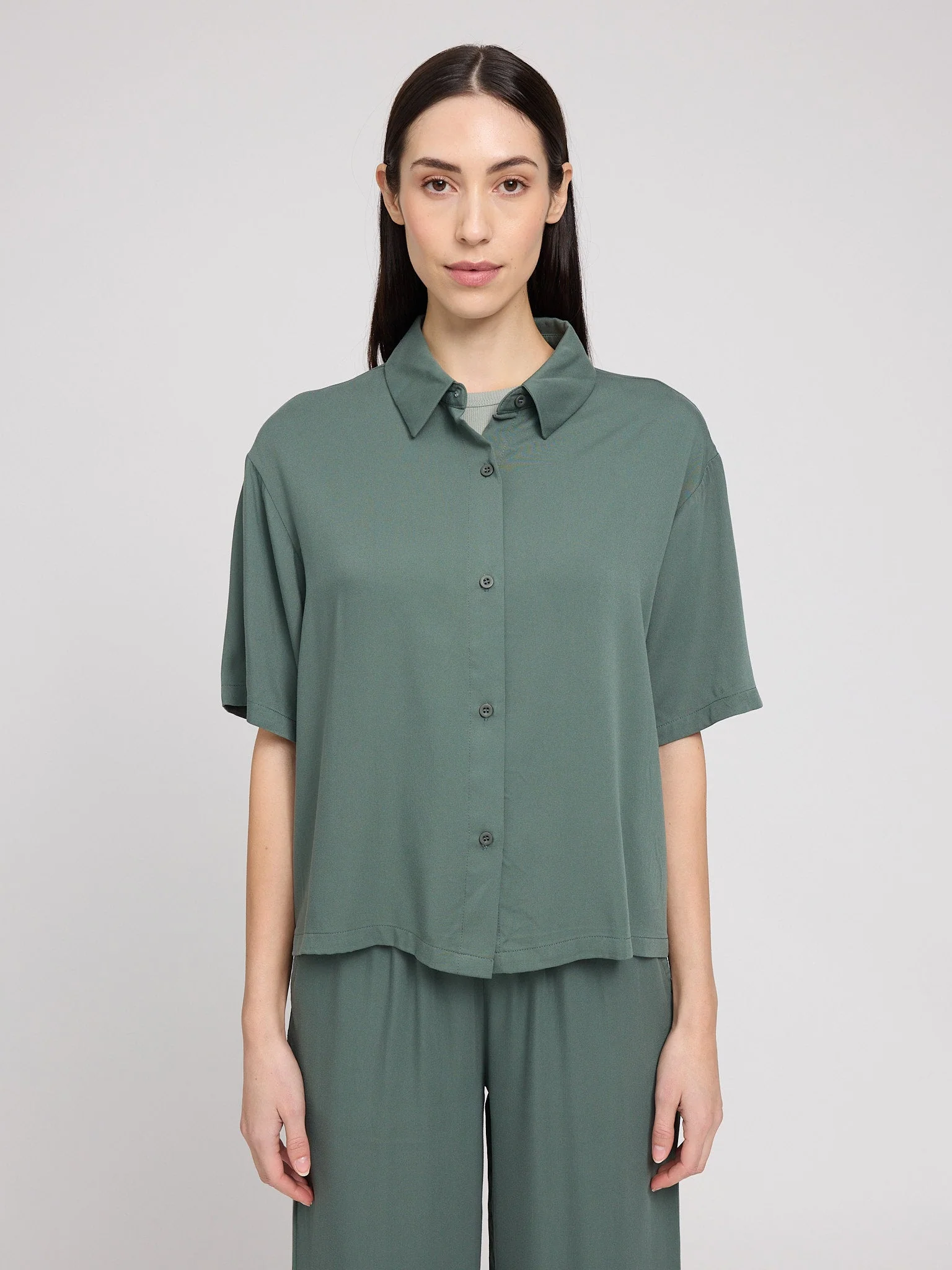 Short Sleeve Viscose Shirt - Image 7