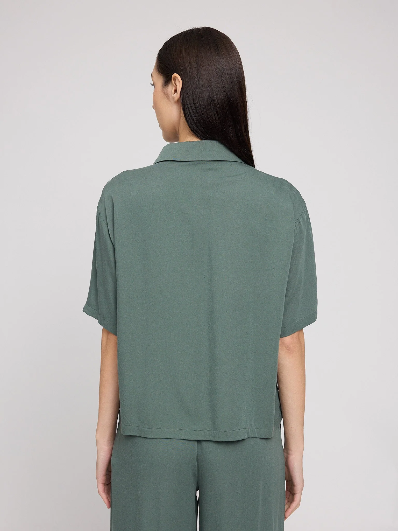 Short Sleeve Viscose Shirt - Image 8