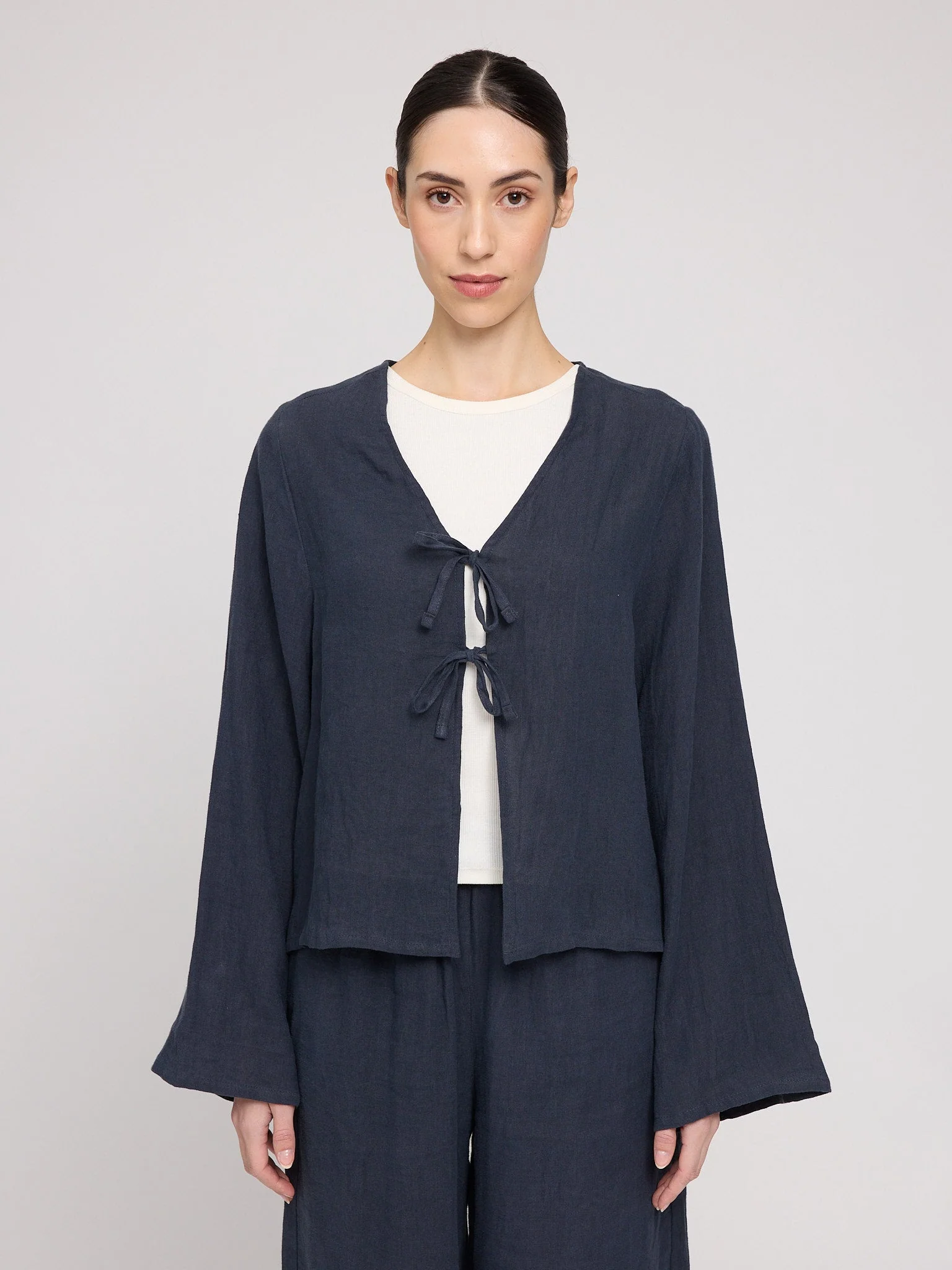 Linen Blouse w Binding
