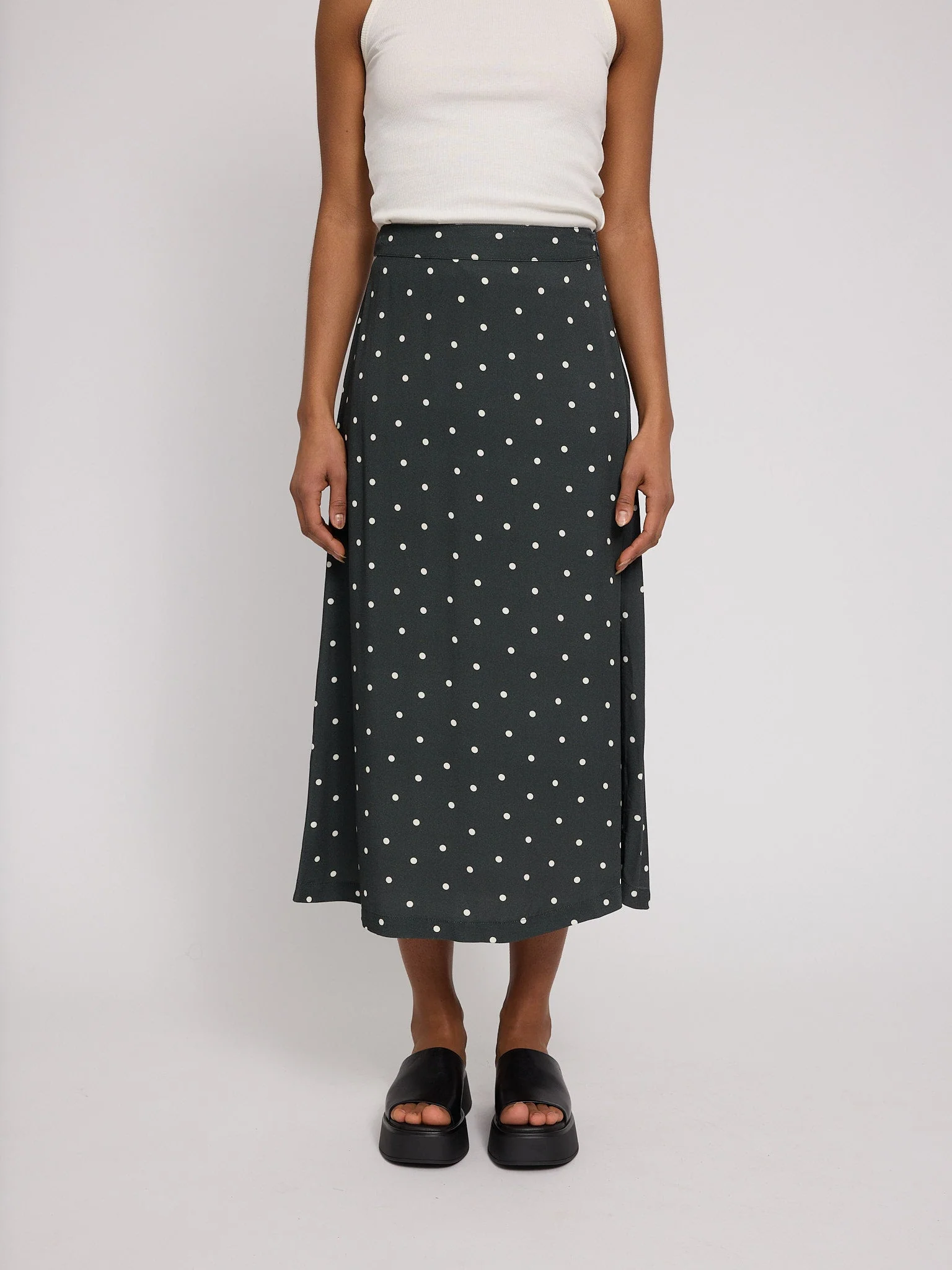 Printed Viscose Midi Skirt
