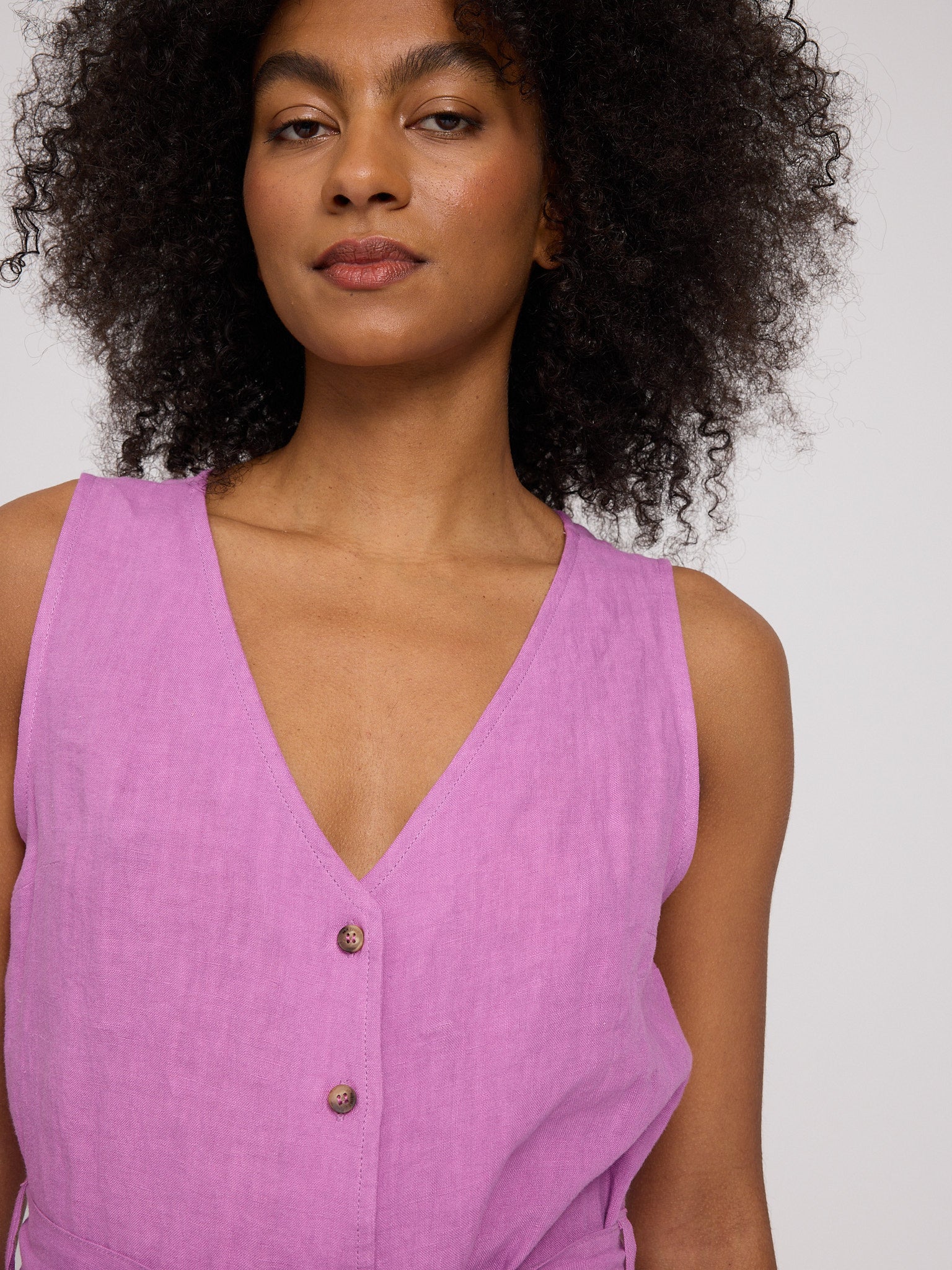 Sleeveless Linen Maxi Dress - Image 15