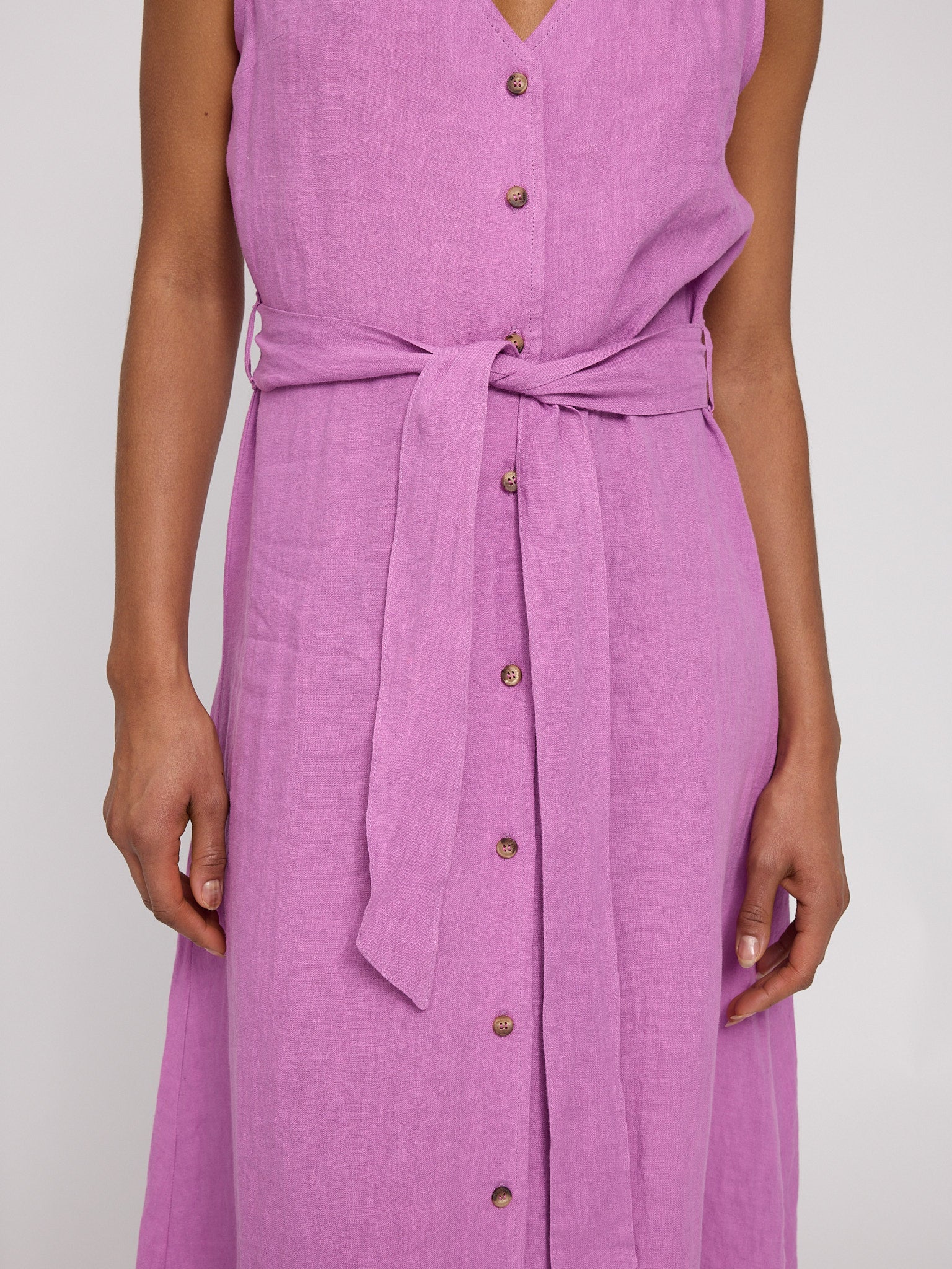 Sleeveless Linen Maxi Dress - Image 16