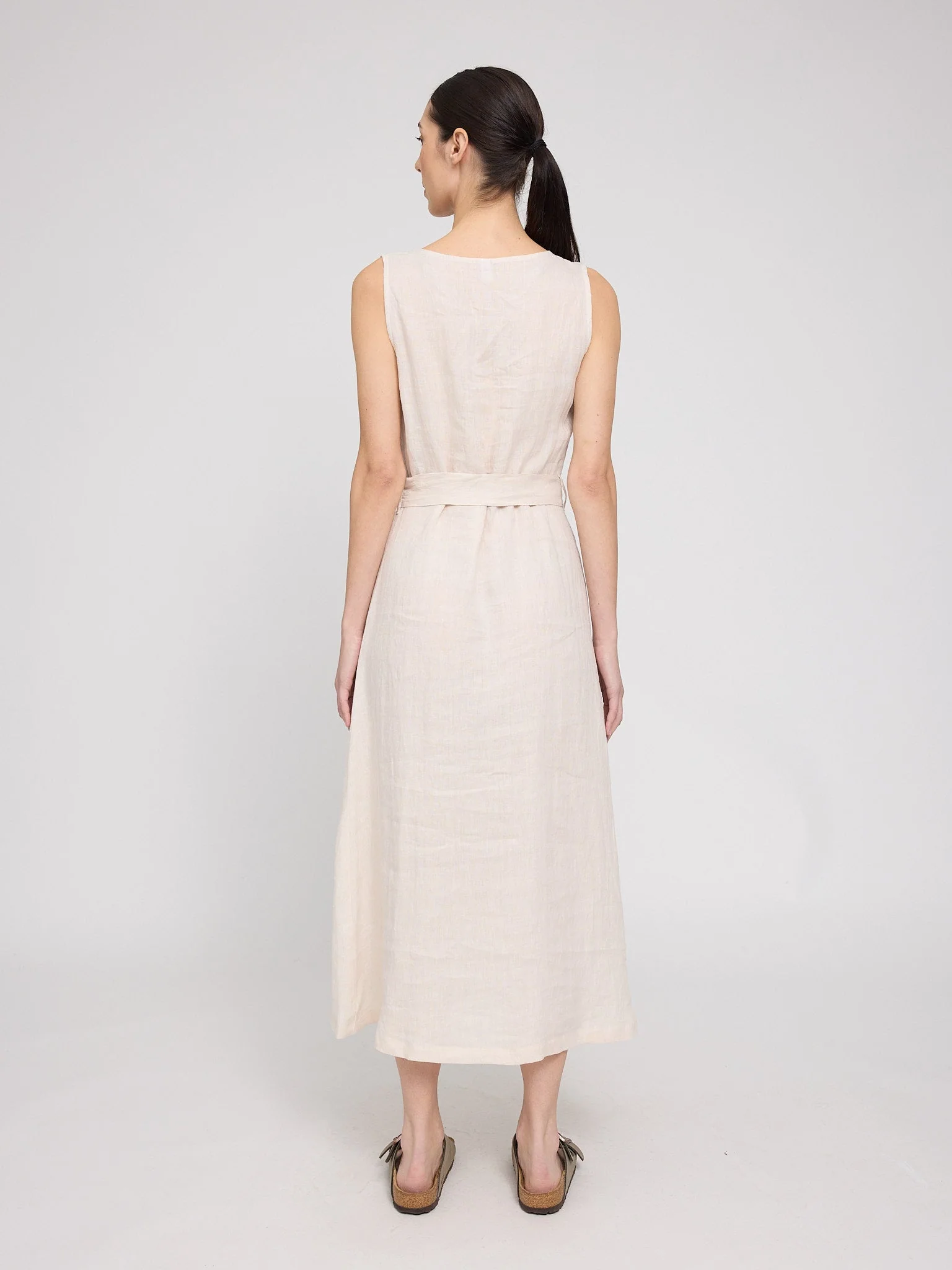 Sleeveless Linen Maxi Dress - Image 2