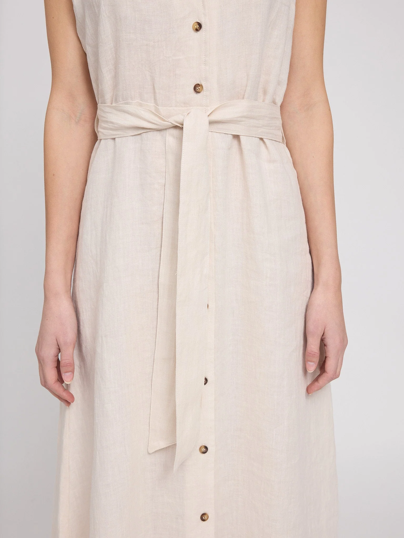 Sleeveless Linen Maxi Dress - Image 4