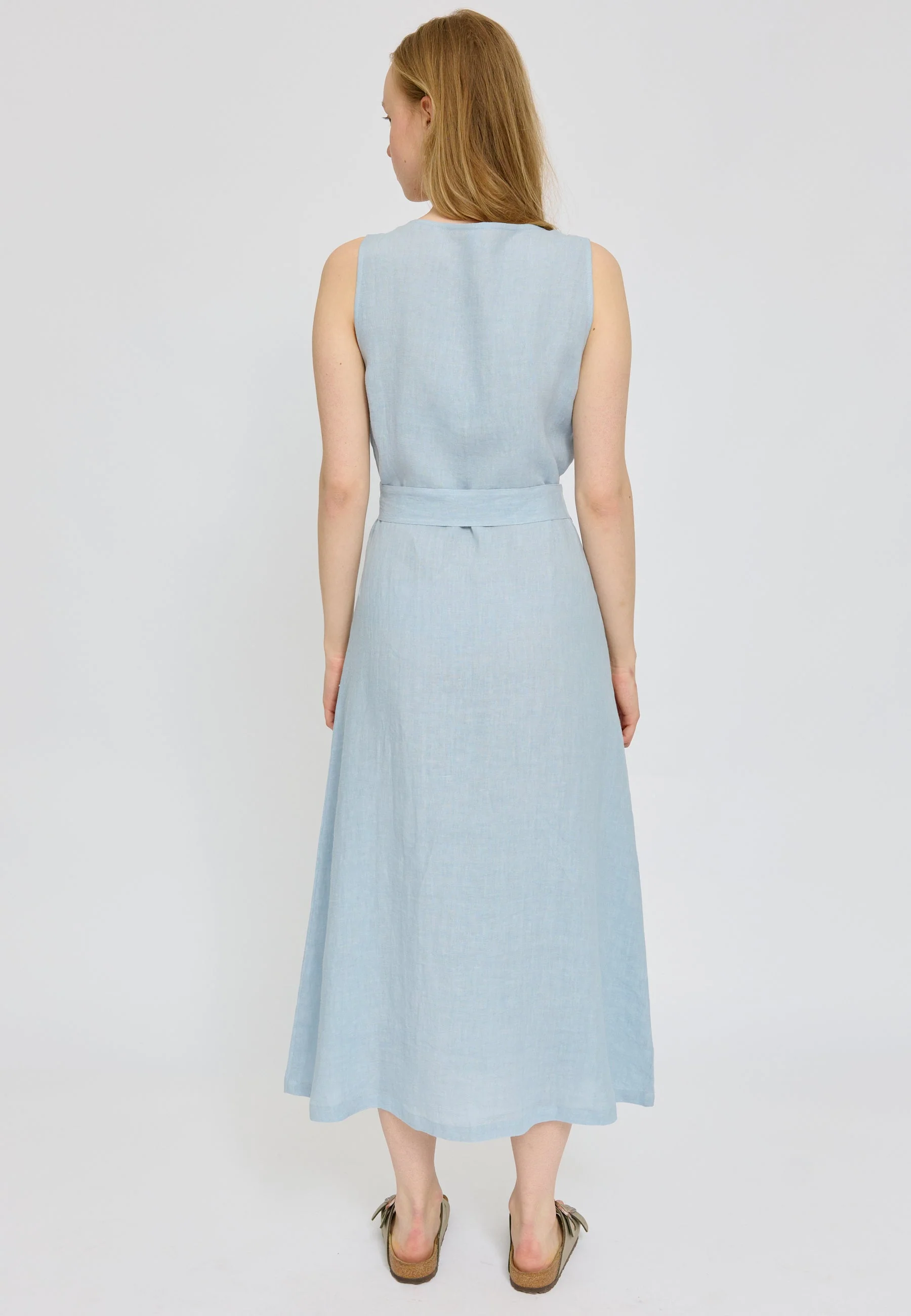 Sleeveless Linen Maxi Dress - Image 8