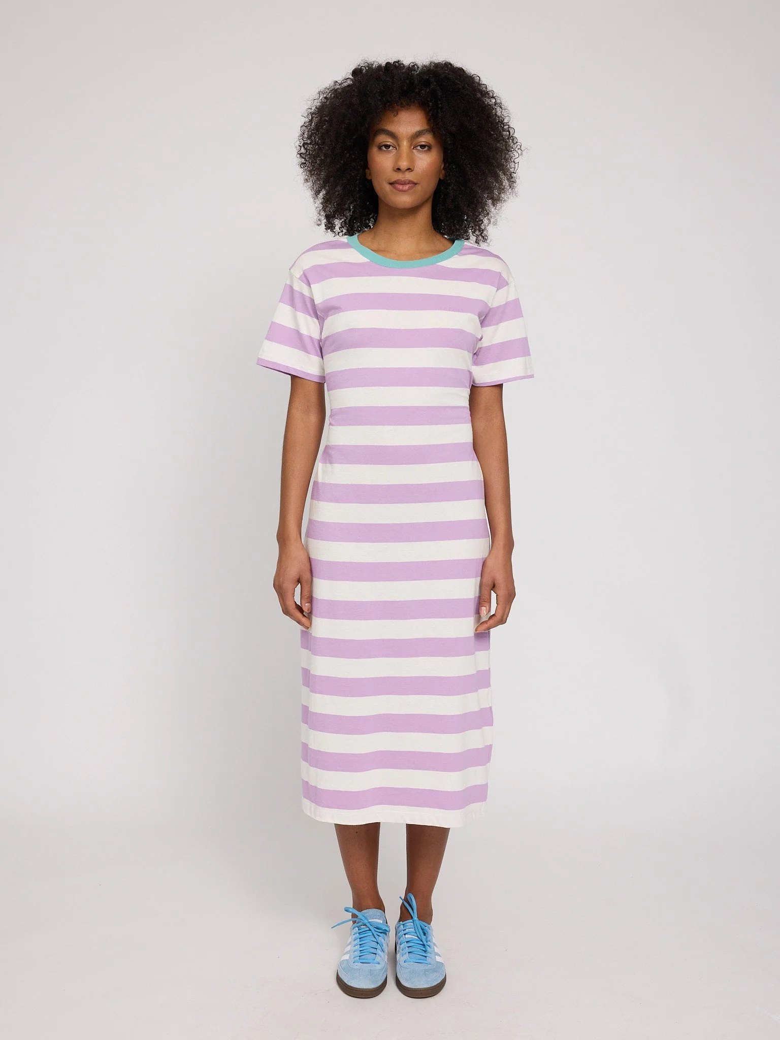 Bold Striped Jersey Dress - Image 13